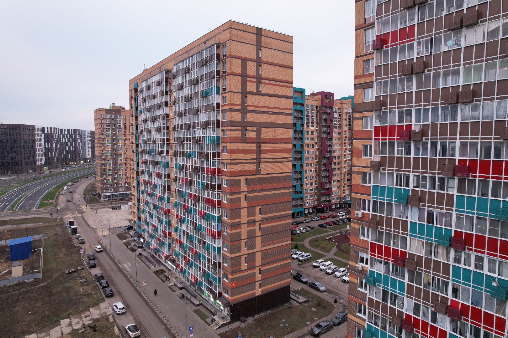 видео с коптера, строительство, строительство домов,