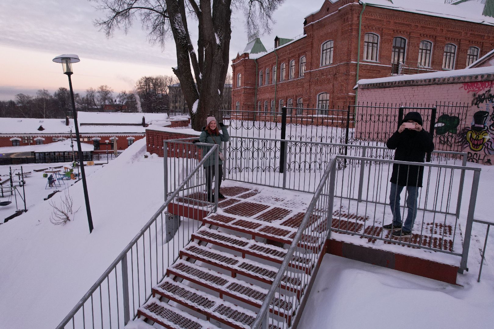 видео с коптера, сергиев посад, зима,
