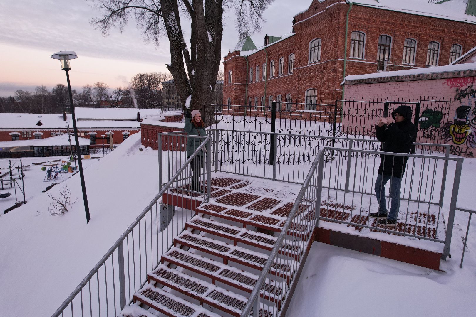 видео с коптера, сергиев посад, зима,