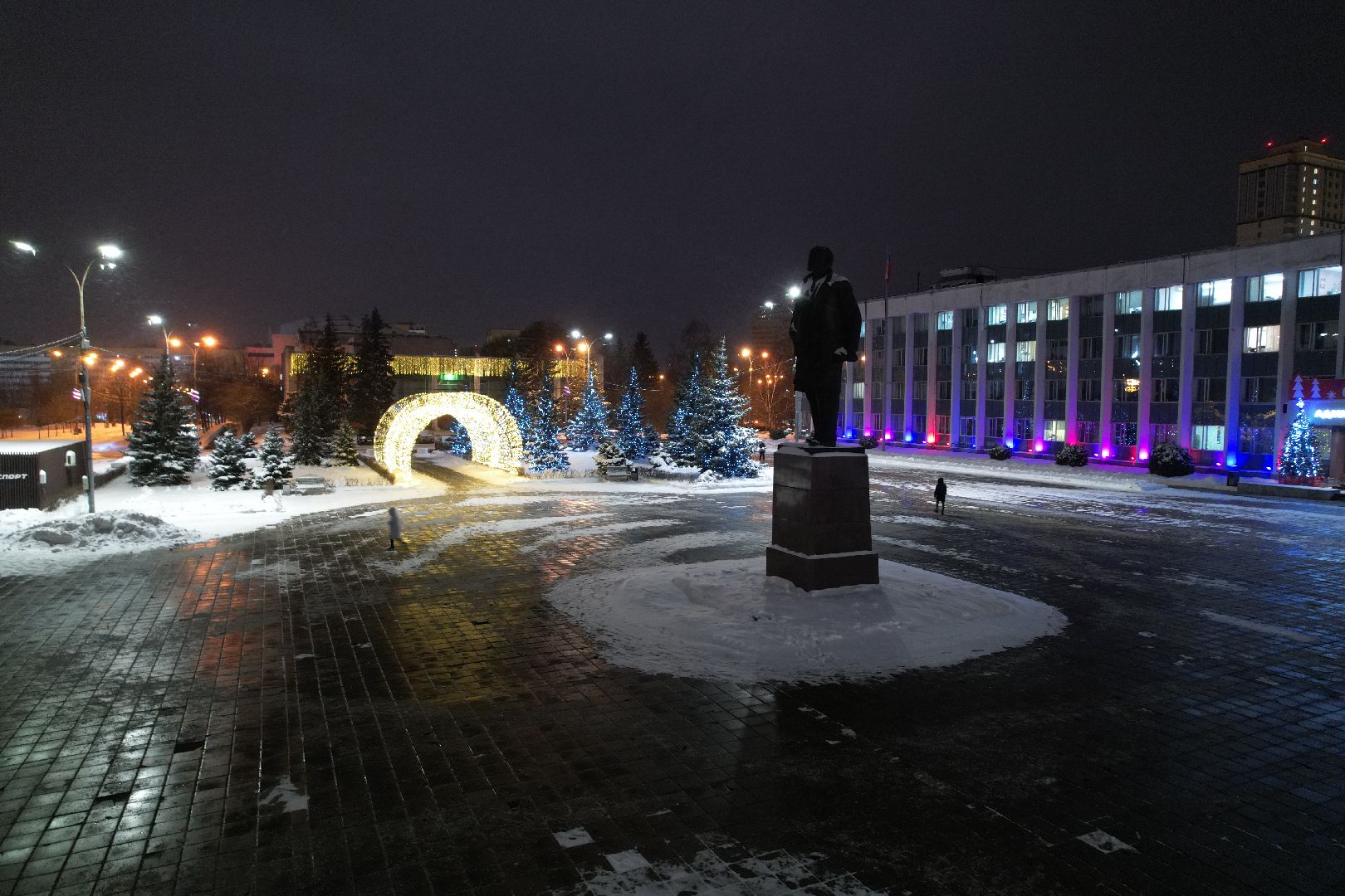 видео с коптера, одинцово, ёлка, новый год, иллюминация,