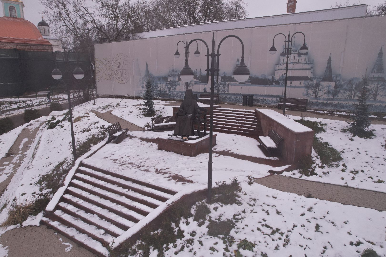 видео с коптера, зима в подмосковье, волоколамск,