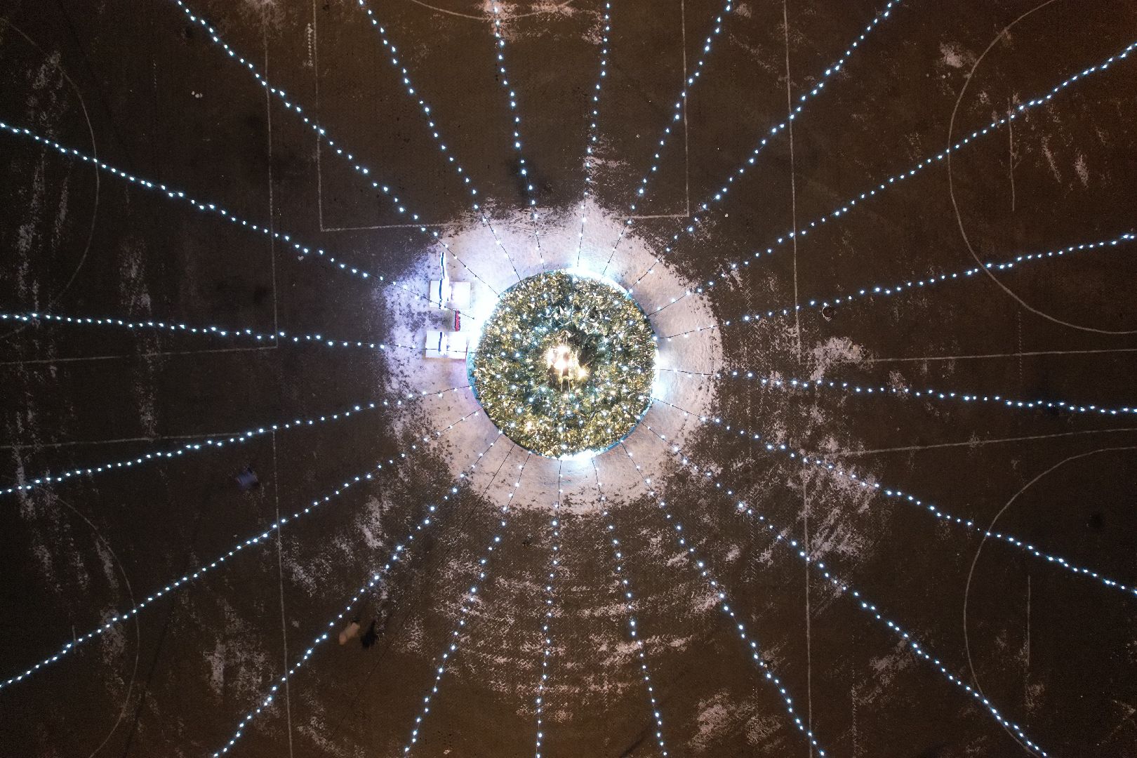 видео с коптера, зима в подмосковье, орехово зуево,