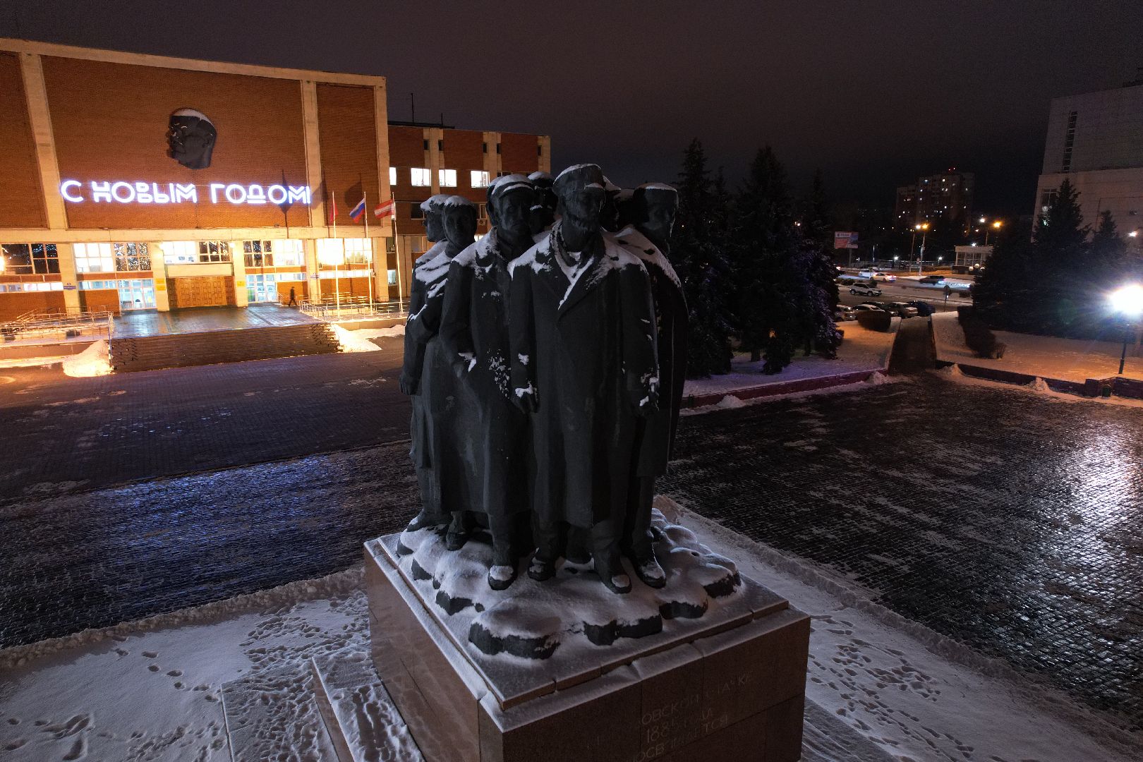 видео с коптера, зима в подмосковье, орехово зуево,