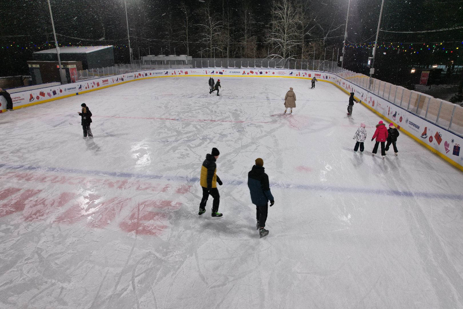 видео с коптера, одинцово, каток,