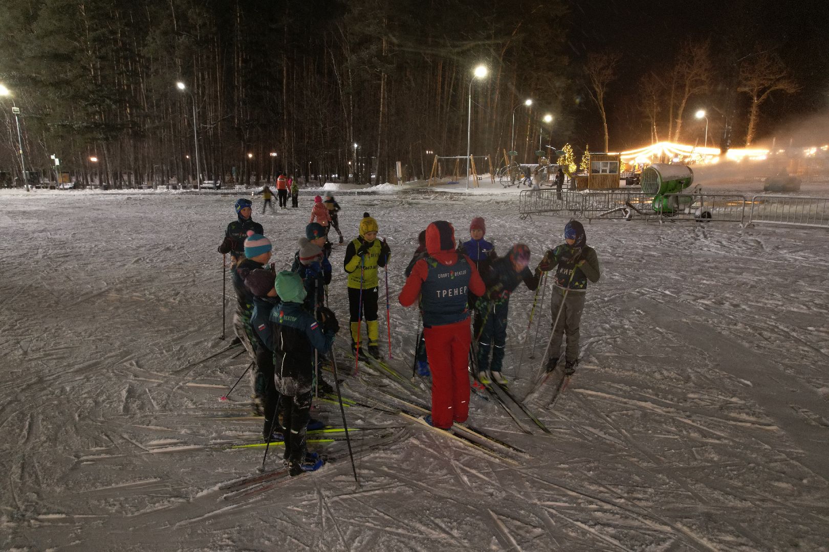 видео с коптера, одинцово, парк, спорт, зима в подмосковье,