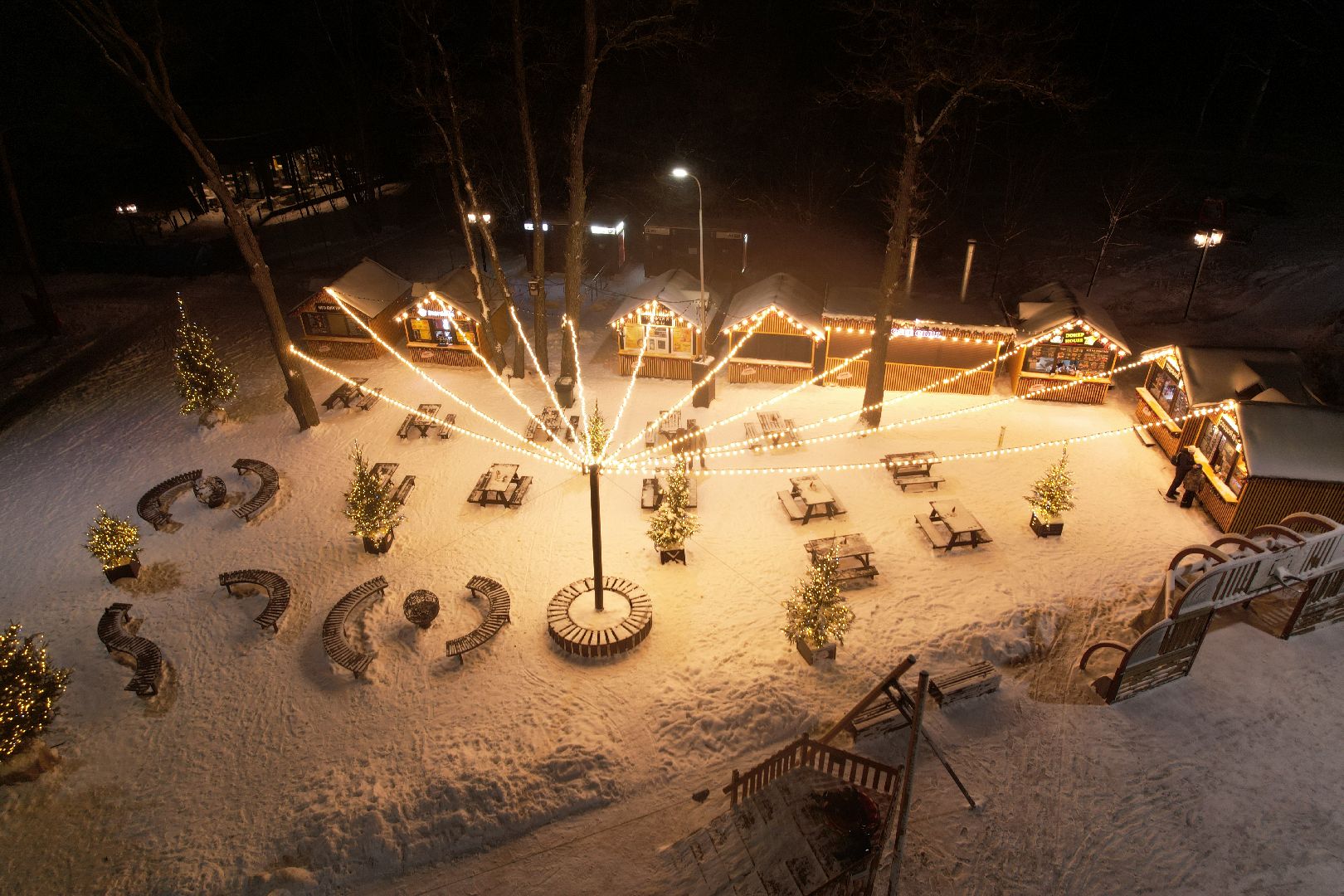 видео с коптера, одинцово, парк, спорт, зима в подмосковье,