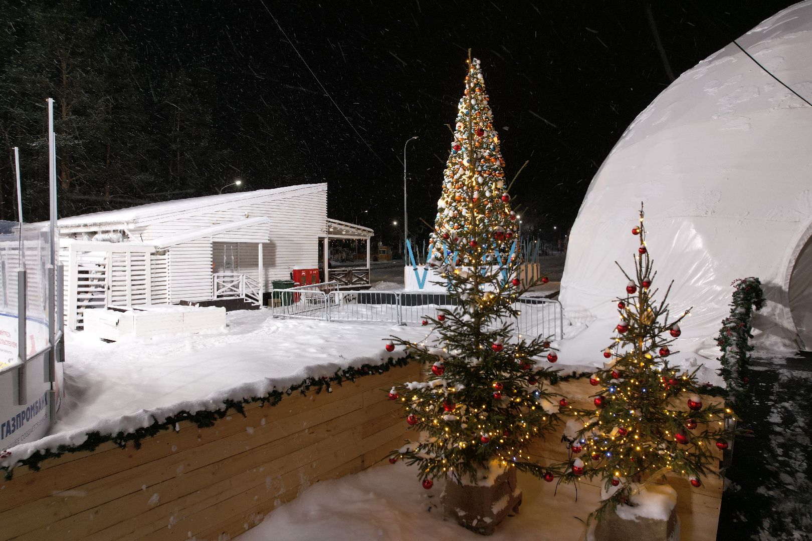 видео с коптера, одинцово, парк, спорт, зима в подмосковье,
