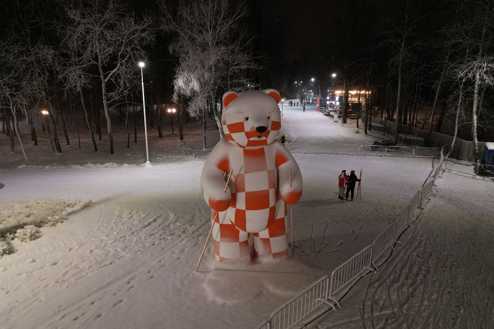 видео с коптера, одинцово, парк, спорт, зима в подмосковье,