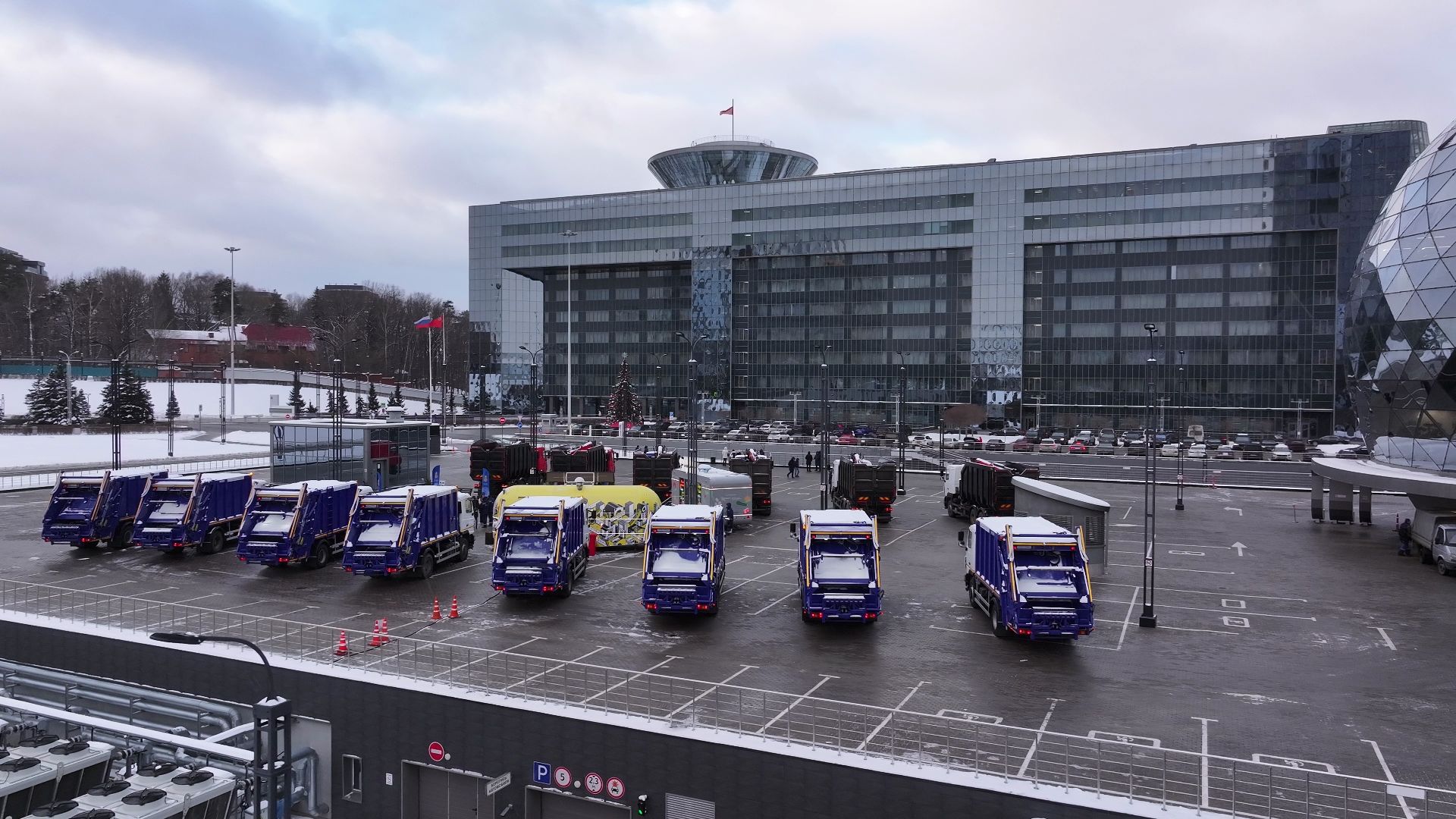 видео с коптера, жкх, техника, красногорск, машины,