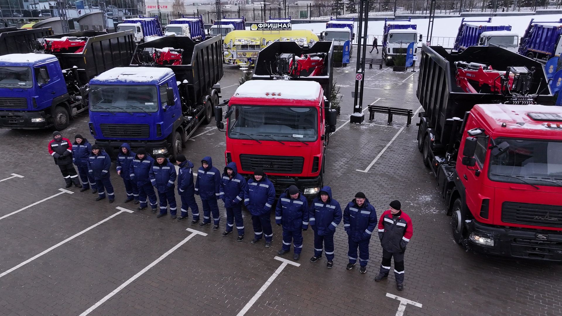 видео с коптера, жкх, техника, красногорск, машины,