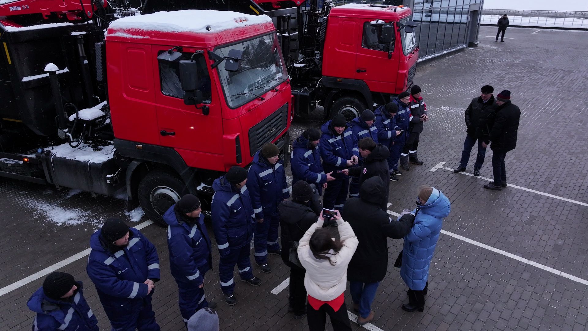 видео с коптера, жкх, техника, красногорск, машины,