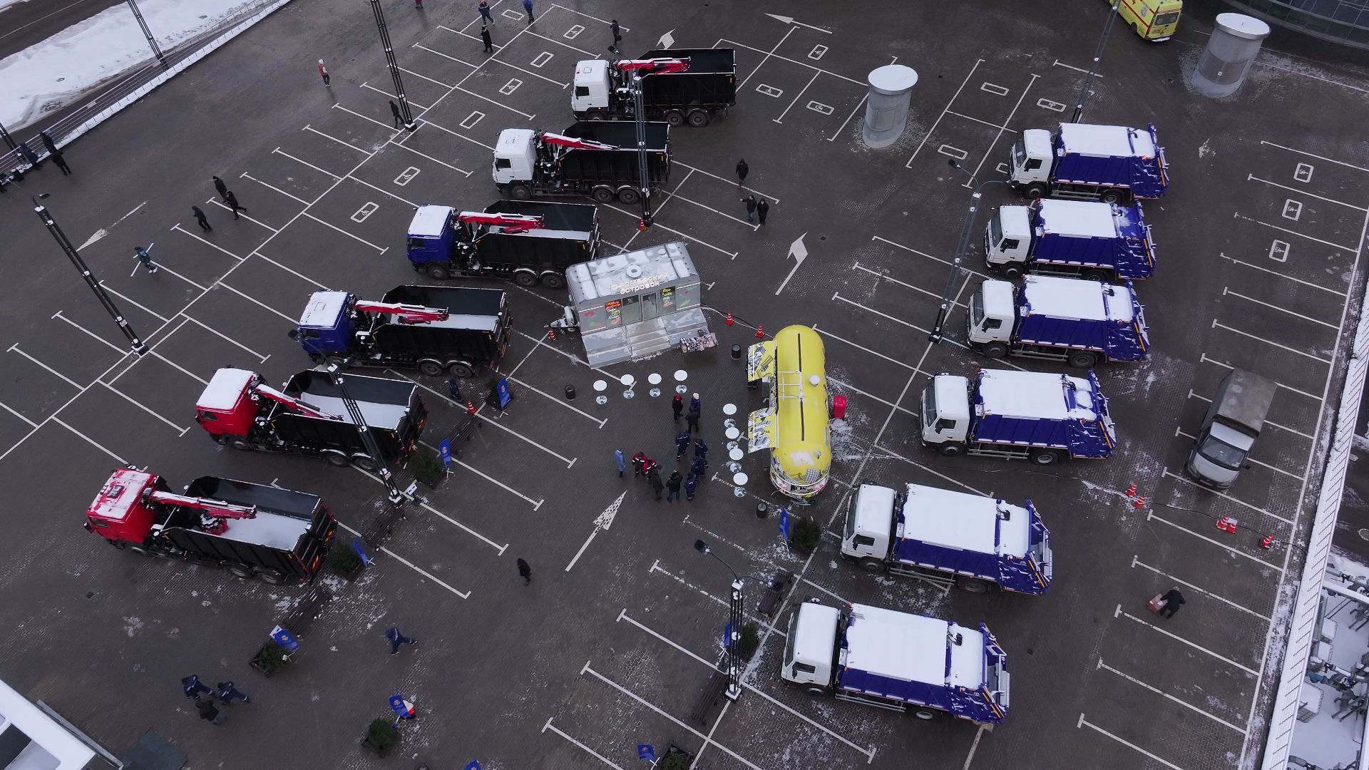 видео с коптера, жкх, техника, красногорск, машины,