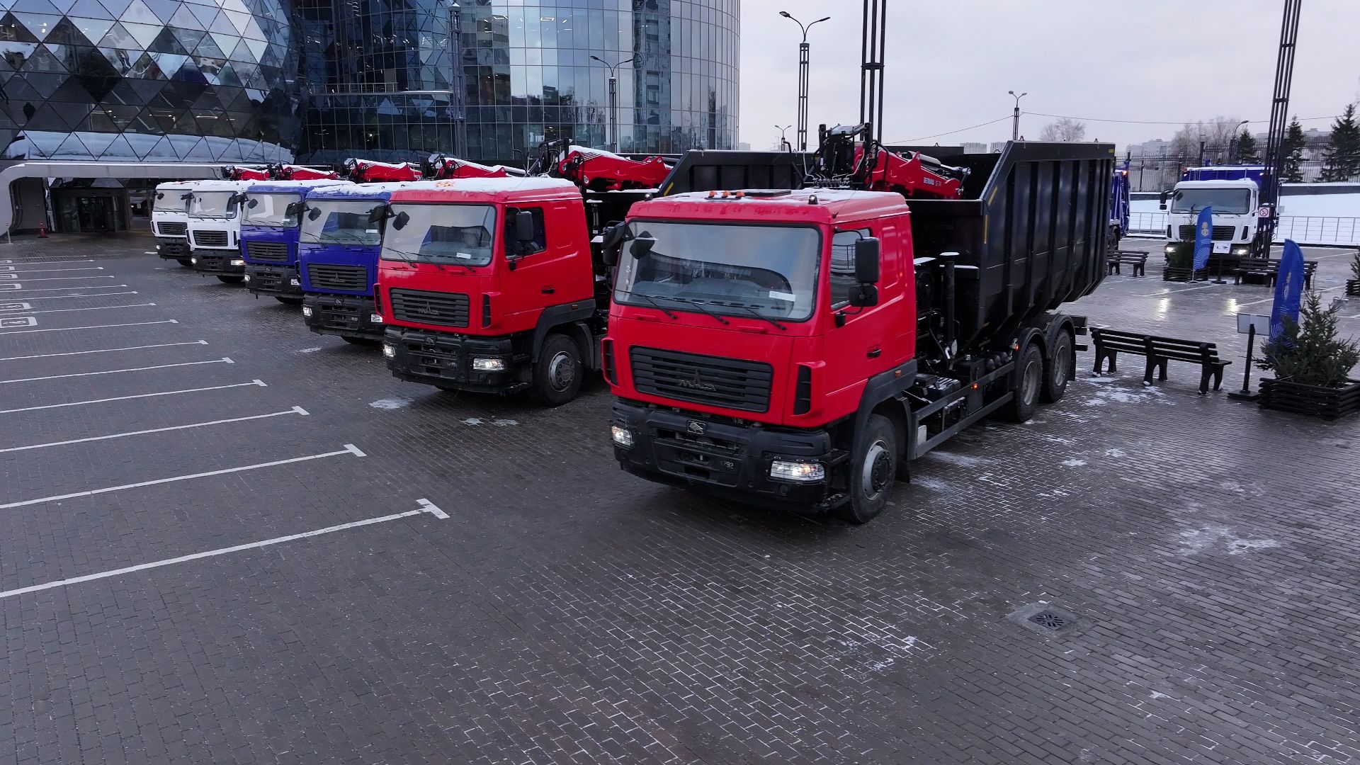 видео с коптера, жкх, техника, красногорск, машины,