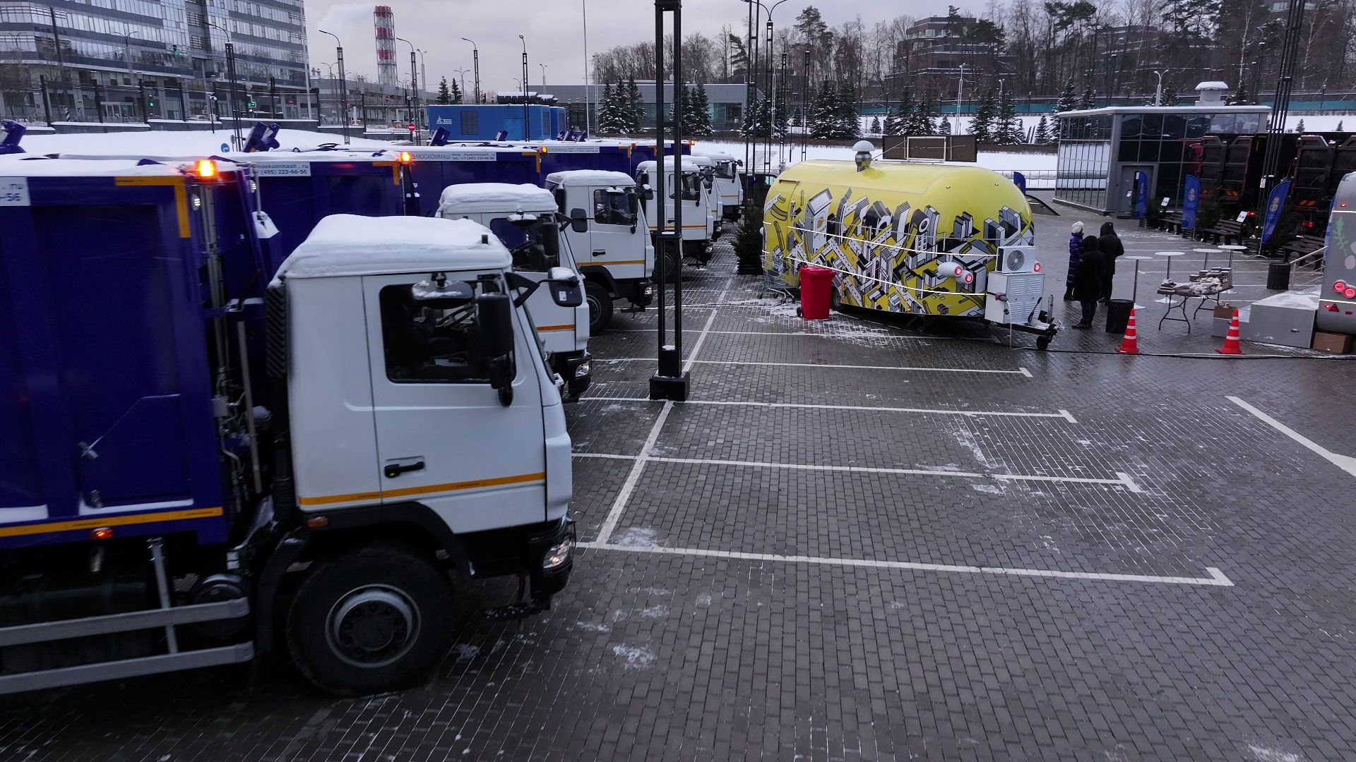 видео с коптера, жкх, техника, красногорск, машины,