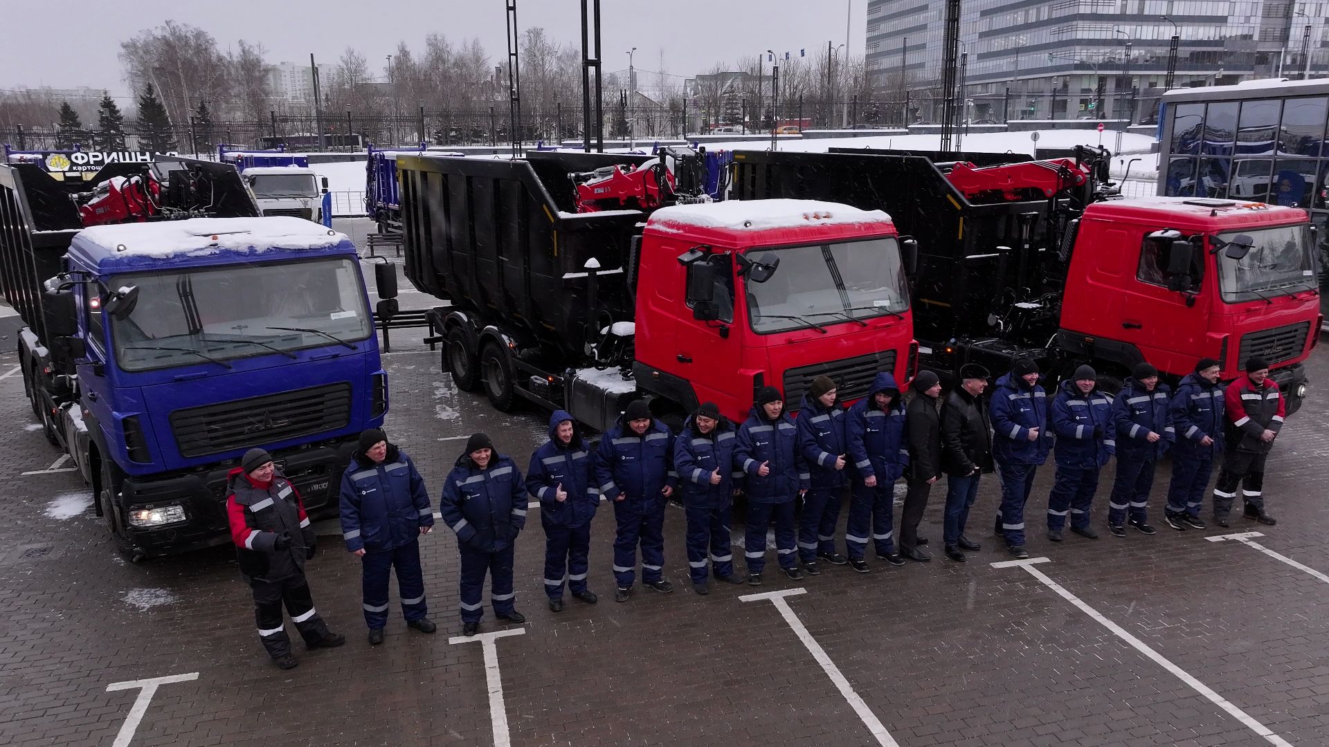 видео с коптера, жкх, техника, красногорск, машины,