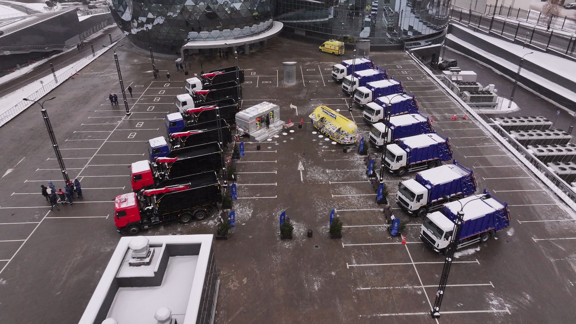 видео с коптера, жкх, техника, красногорск, машины,