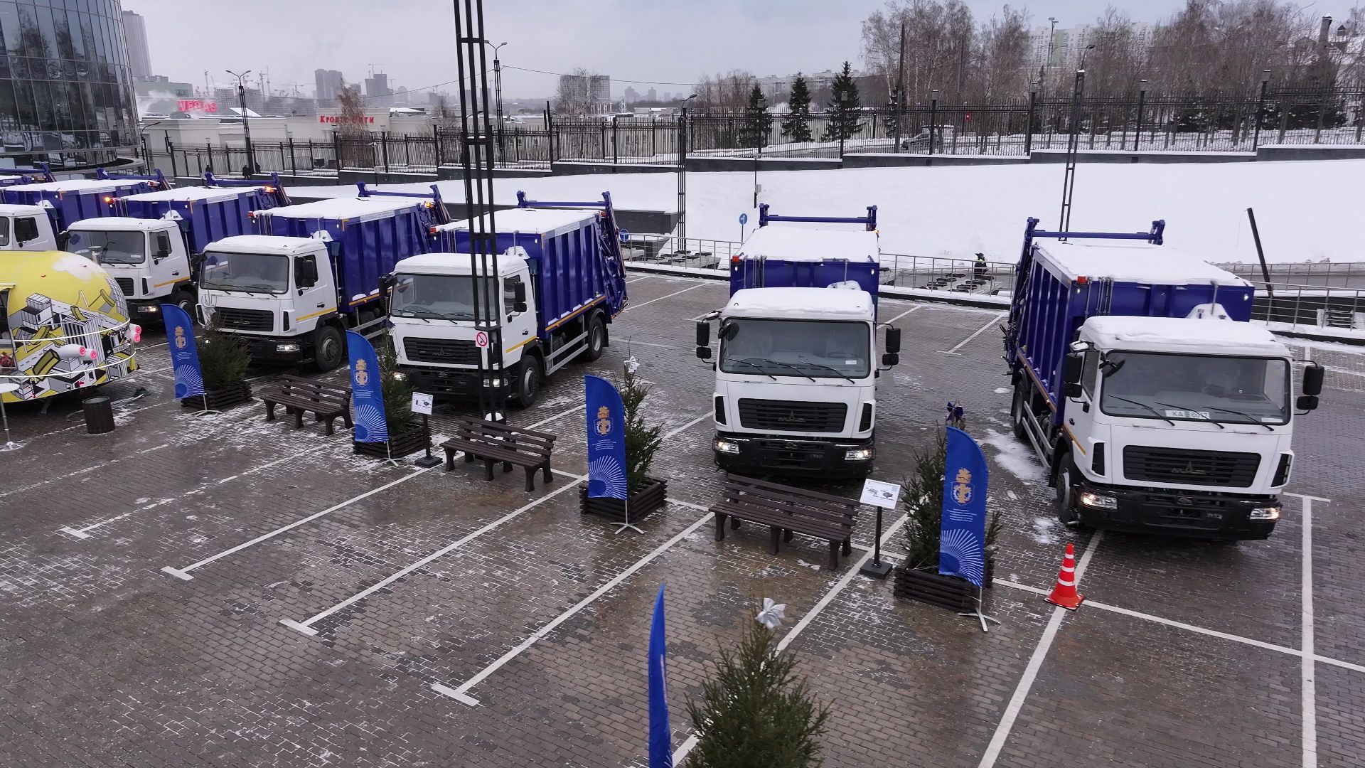 видео с коптера, жкх, техника, красногорск, машины,