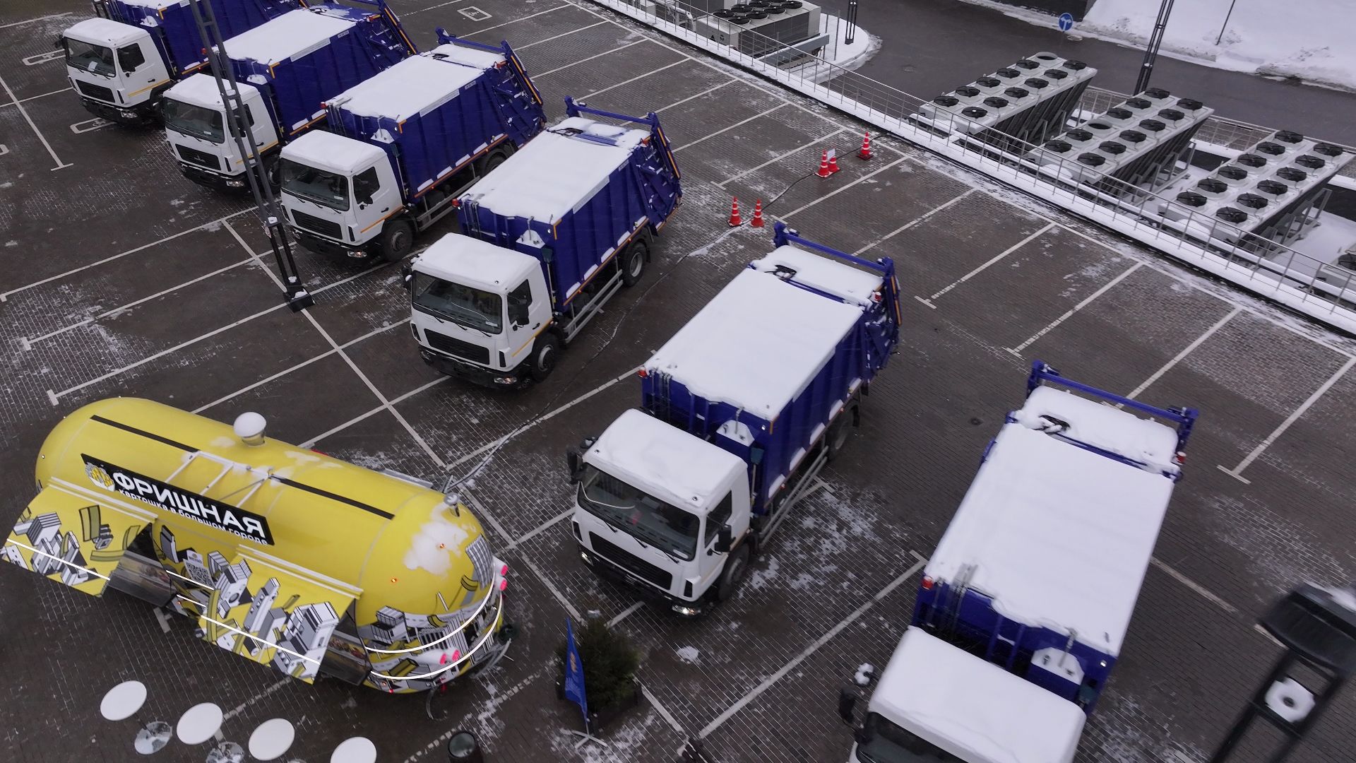 видео с коптера, жкх, техника, красногорск, машины,