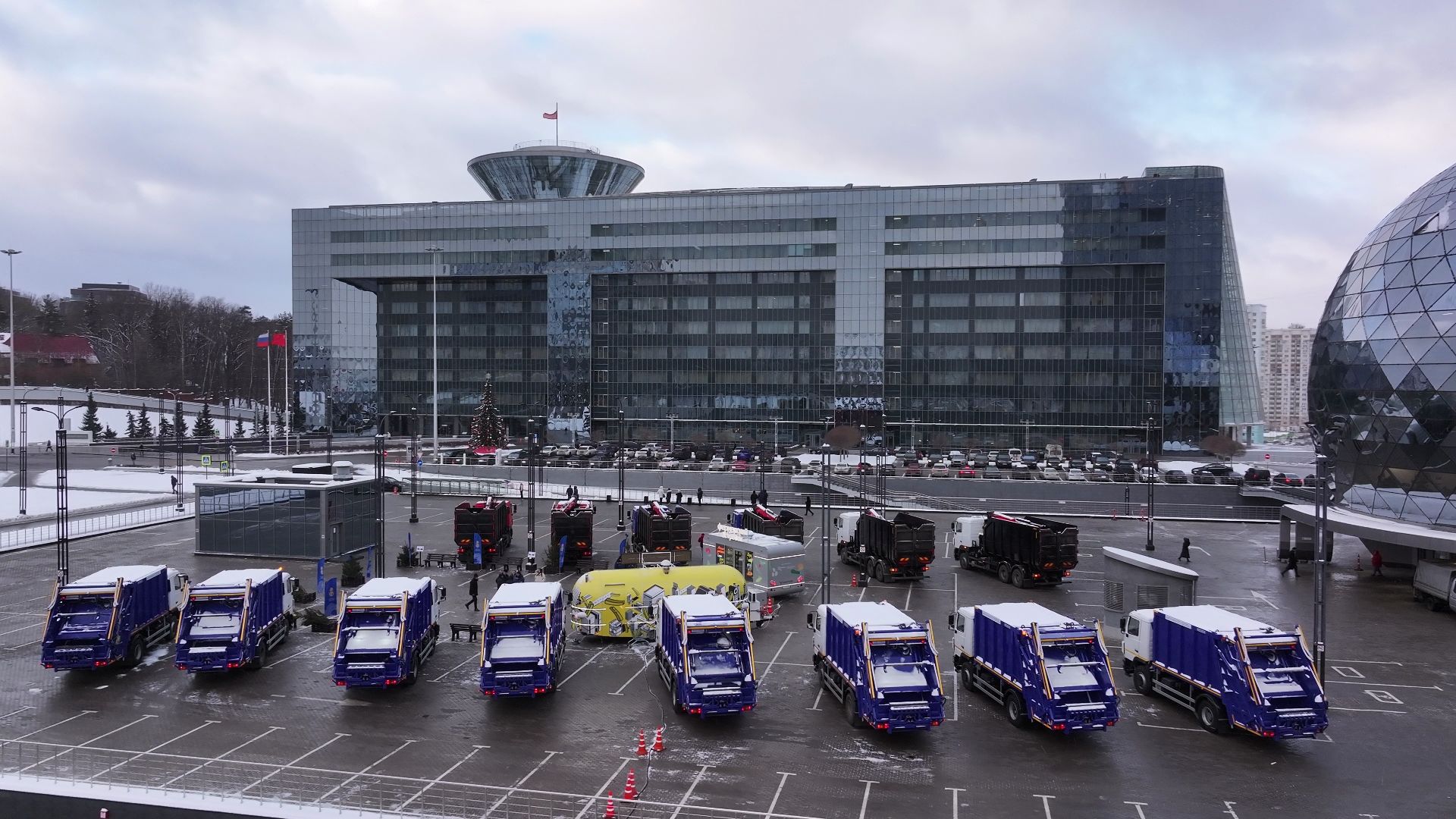 видео с коптера, жкх, техника, красногорск, машины,