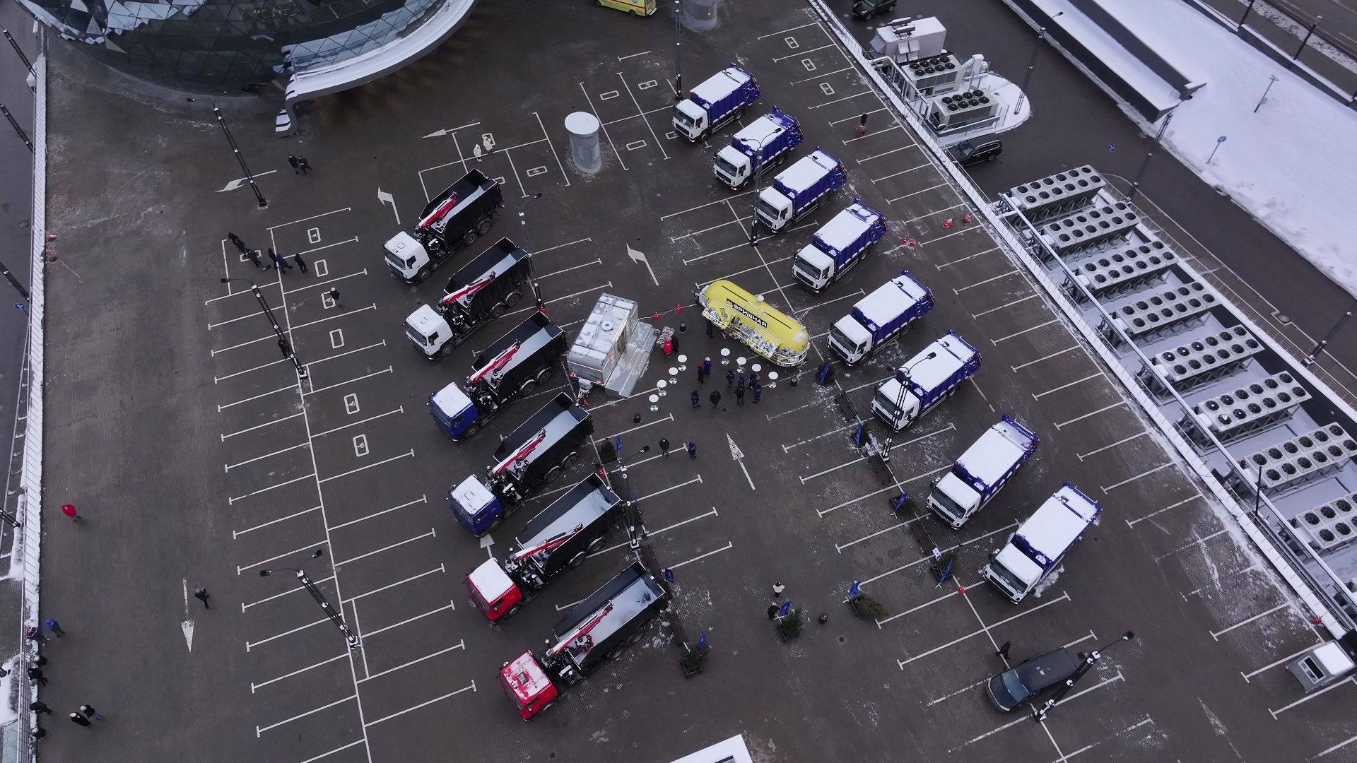 видео с коптера, жкх, техника, красногорск, машины,