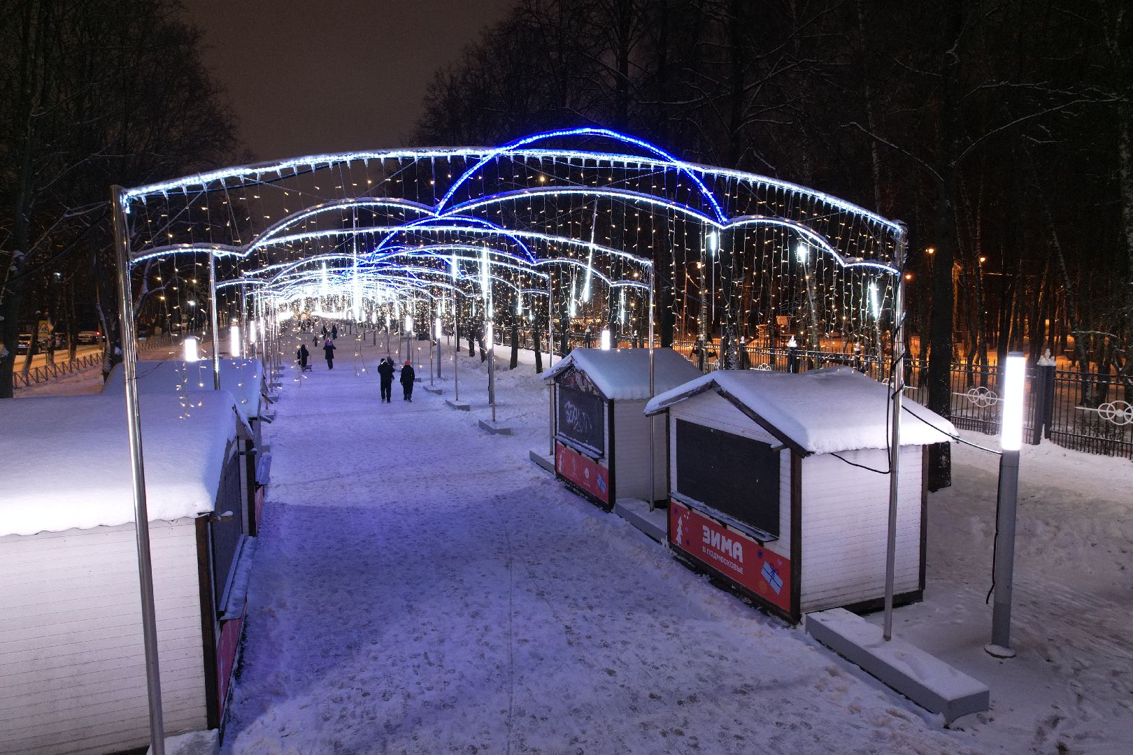 видео с коптера, королёв, зима в подмосковье,