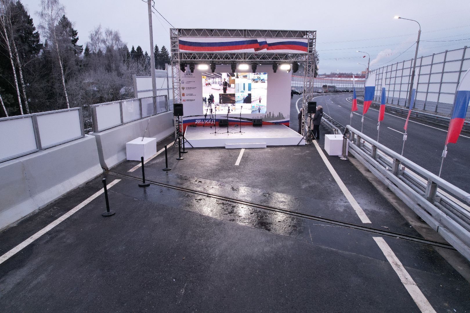 видео с коптера, строительство, дороги,