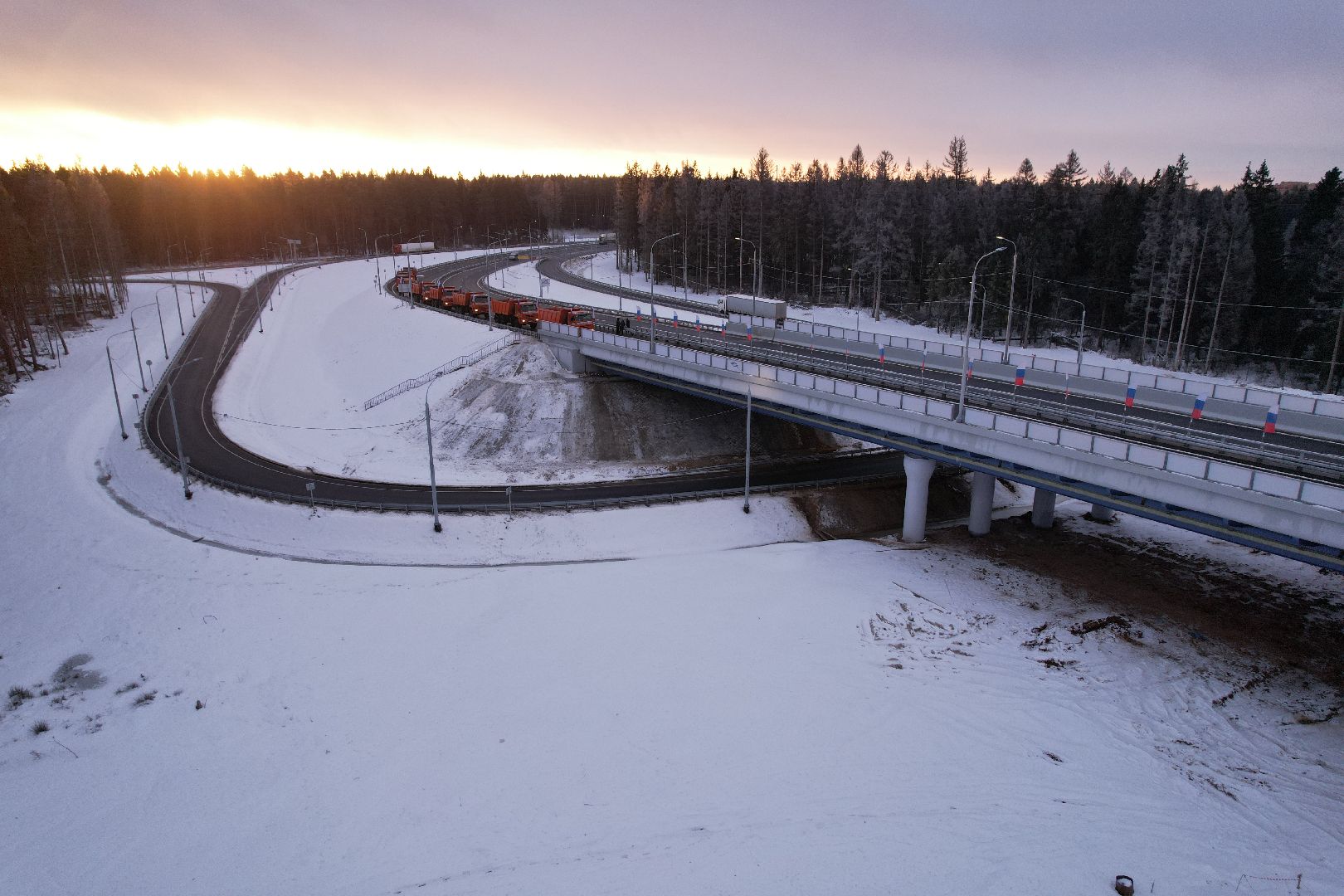 видео с коптера, строительство, дороги,