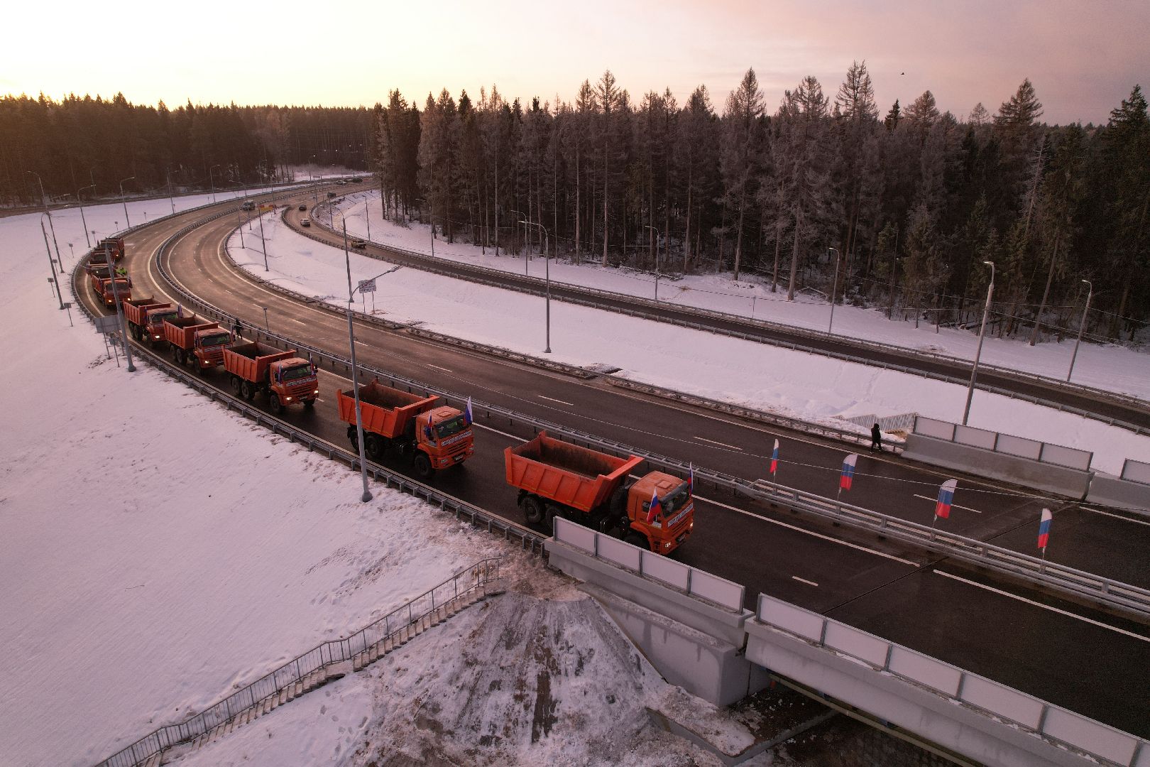 видео с коптера, строительство, дороги,