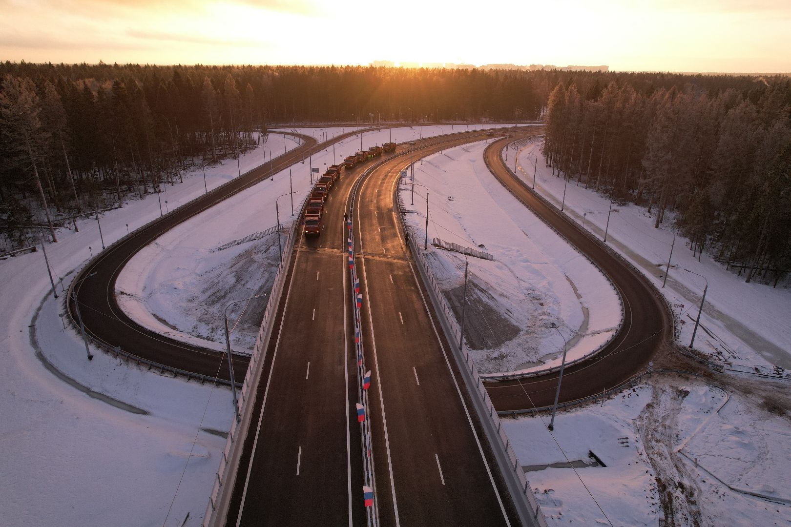 видео с коптера, строительство, дороги,