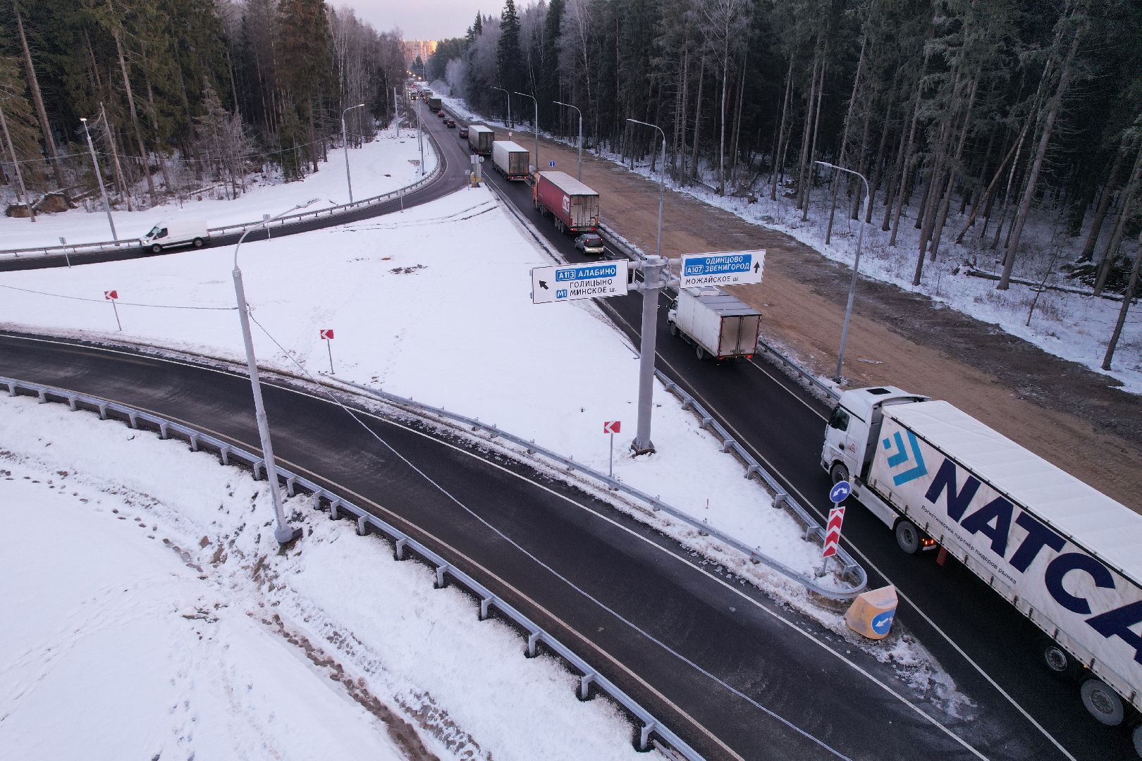 видео с коптера, строительство, дороги,