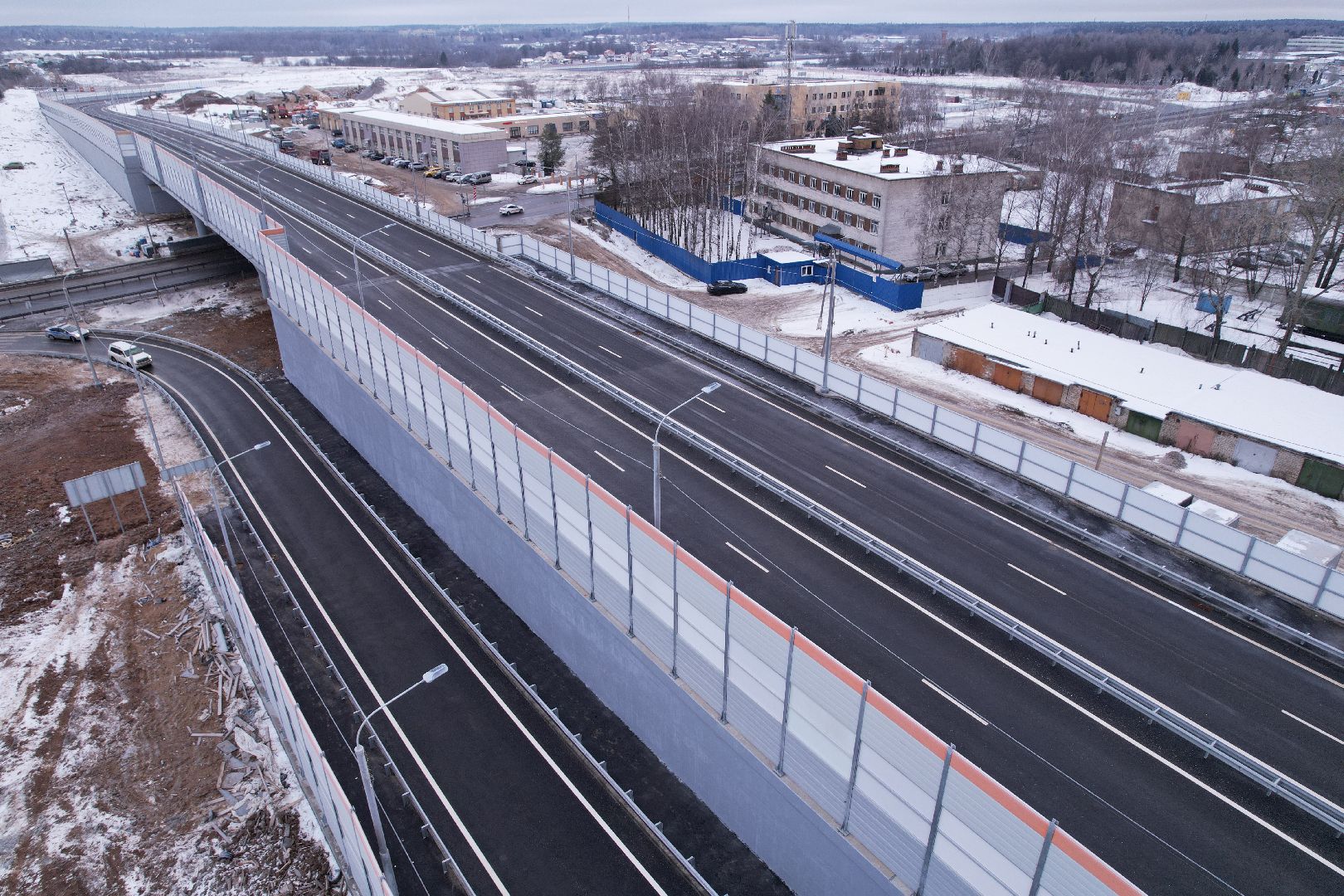 видео с коптера, строительство, дороги,