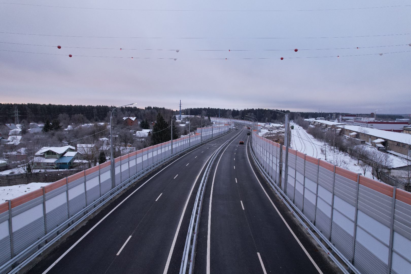 видео с коптера, строительство, дороги,