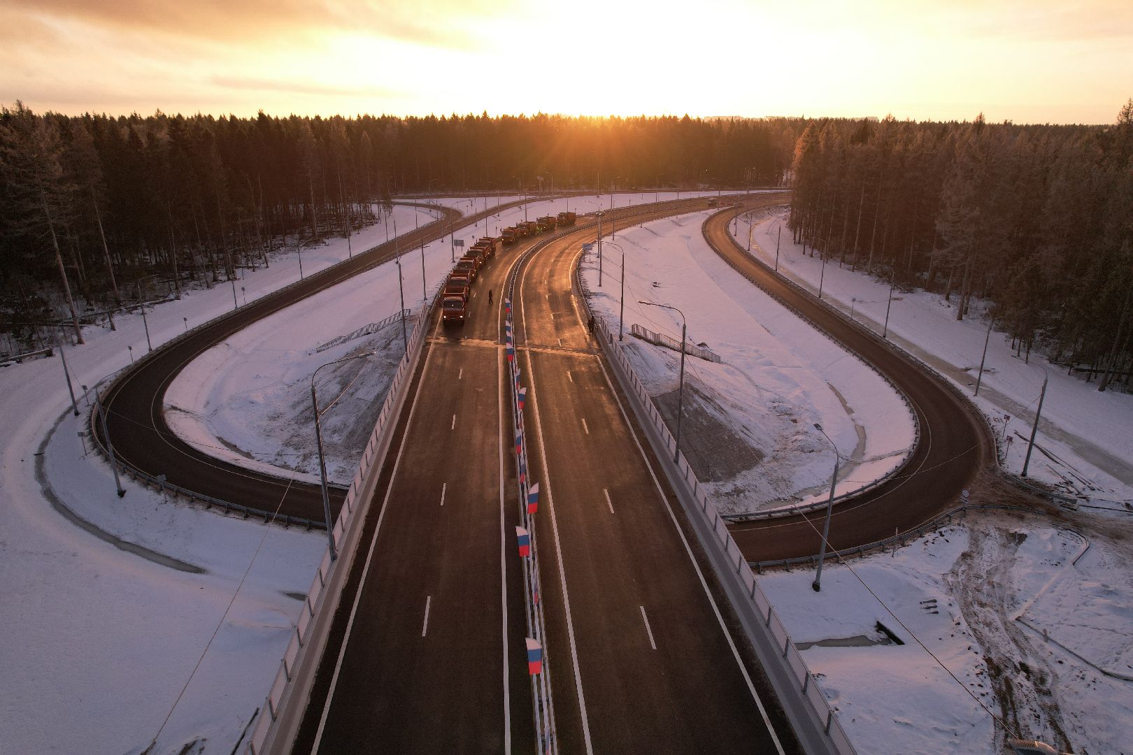 видео с коптера, строительство, дороги,