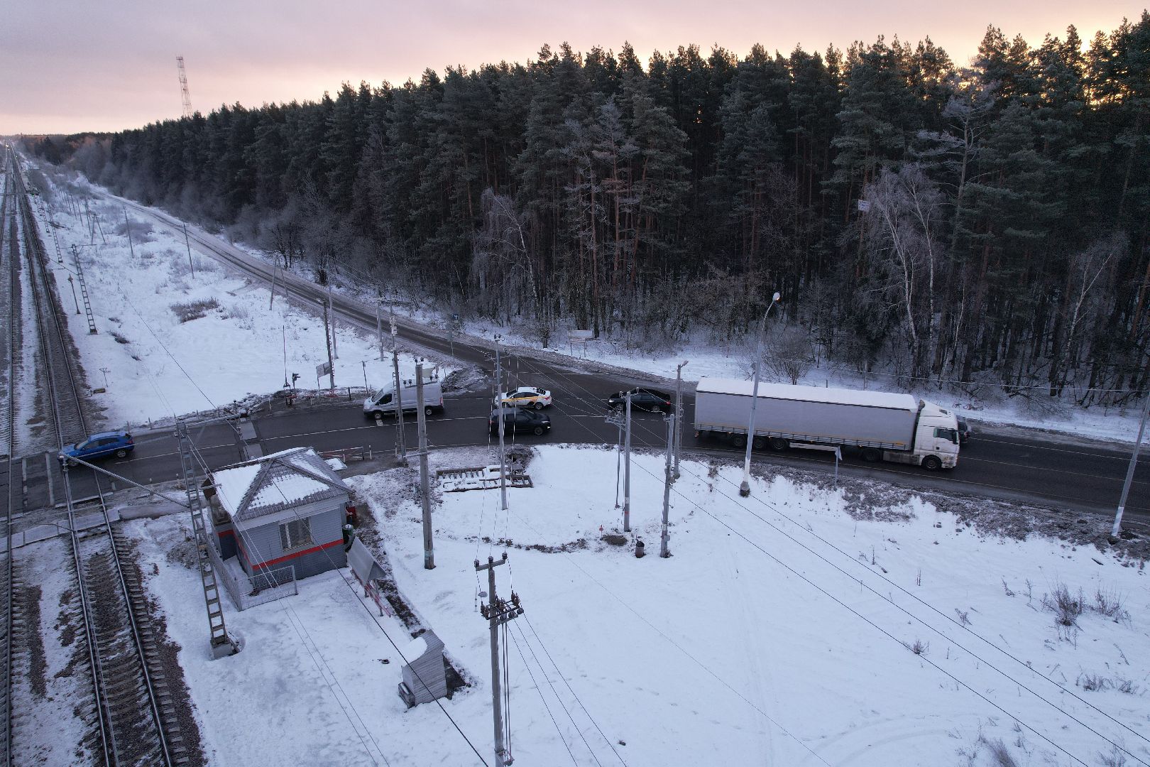 видео с коптера, строительство, дороги,