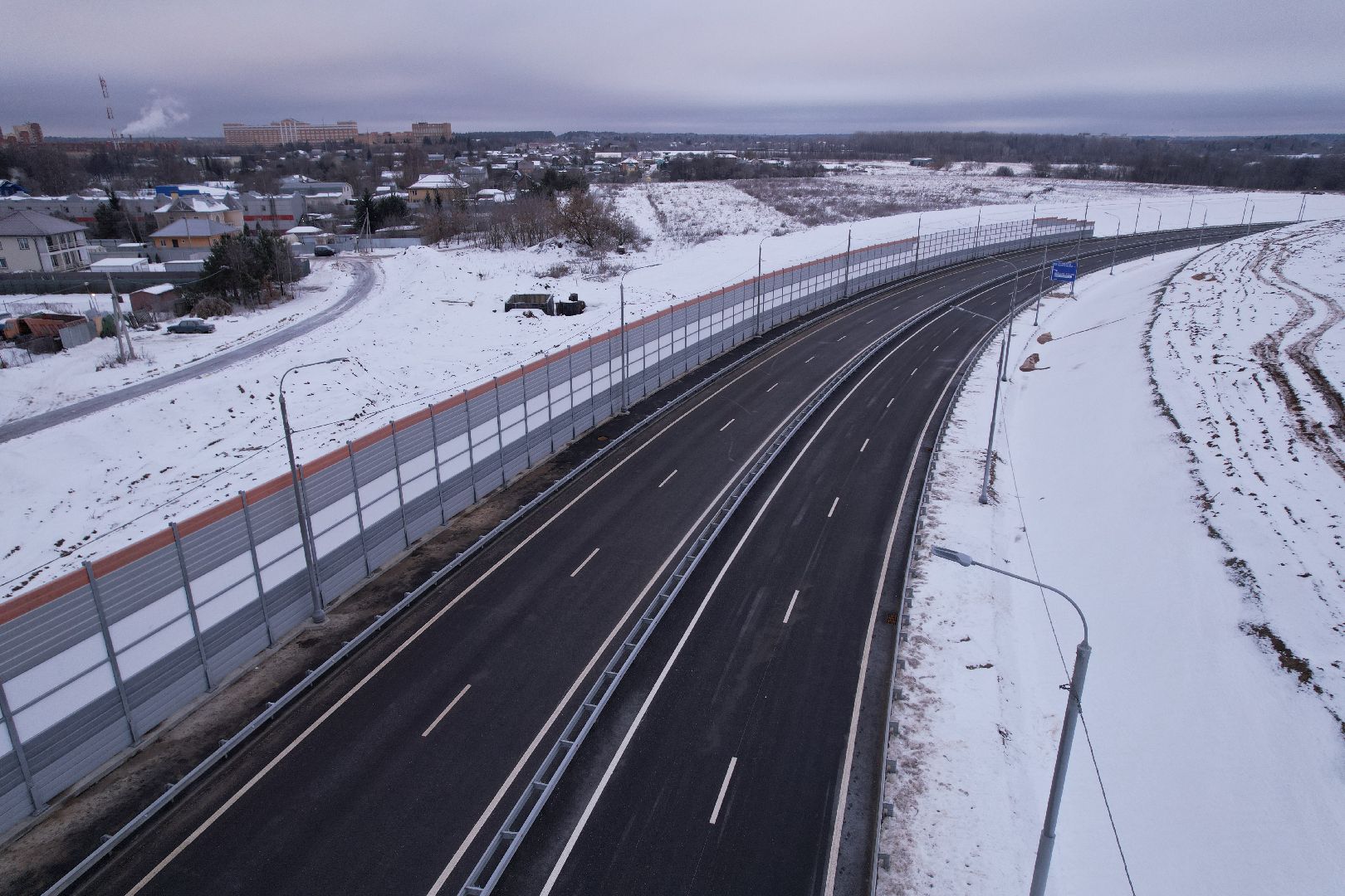 видео с коптера, строительство, дороги,