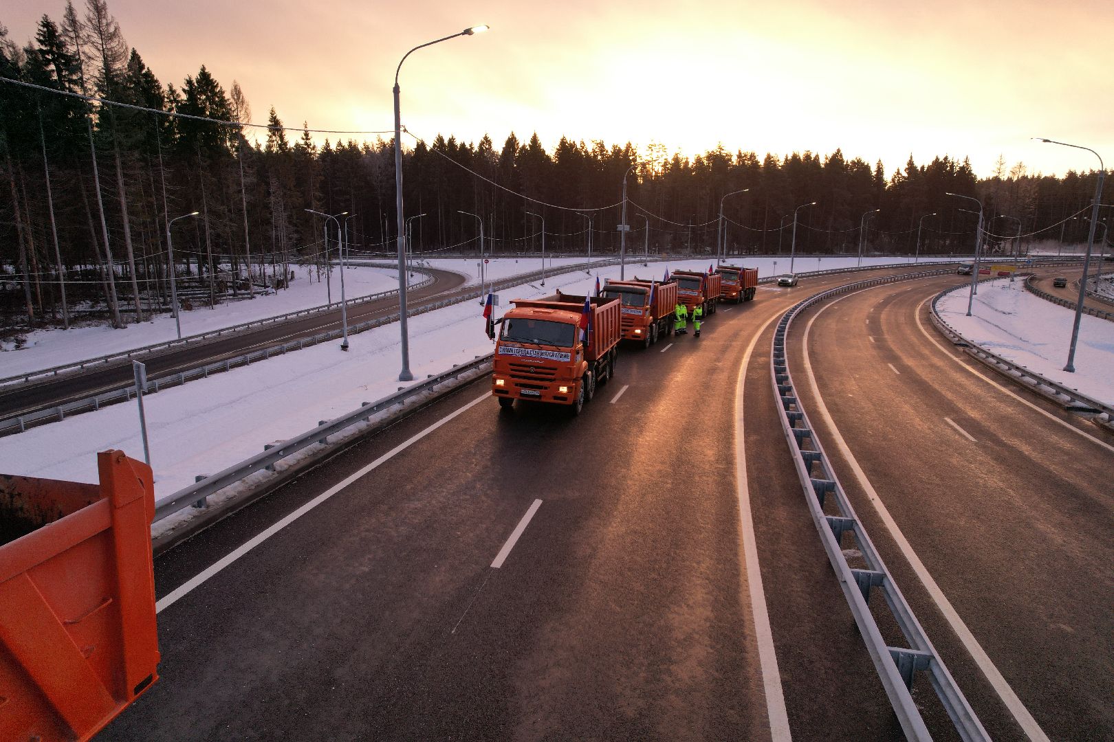 видео с коптера, строительство, дороги,