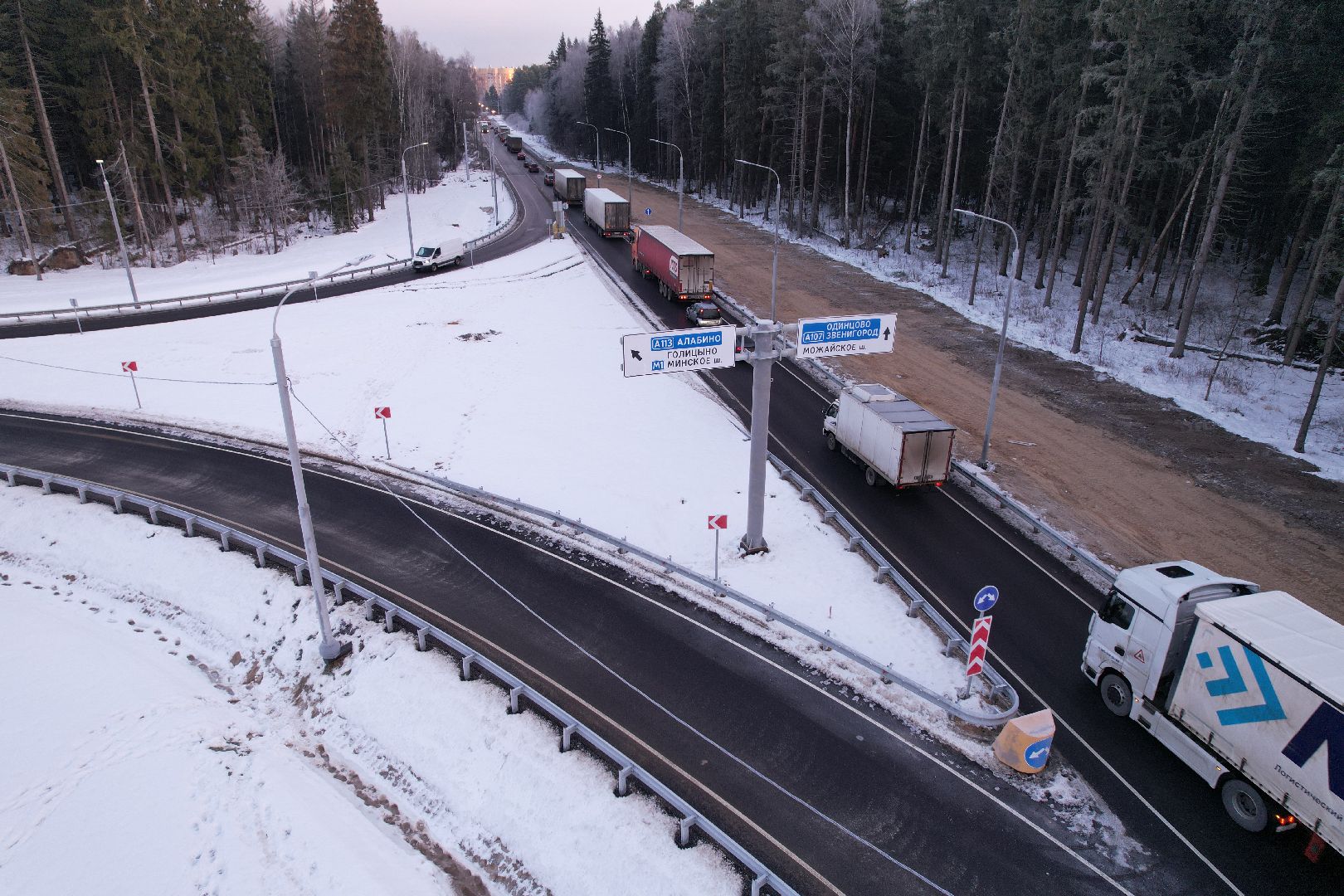 видео с коптера, строительство, дороги,