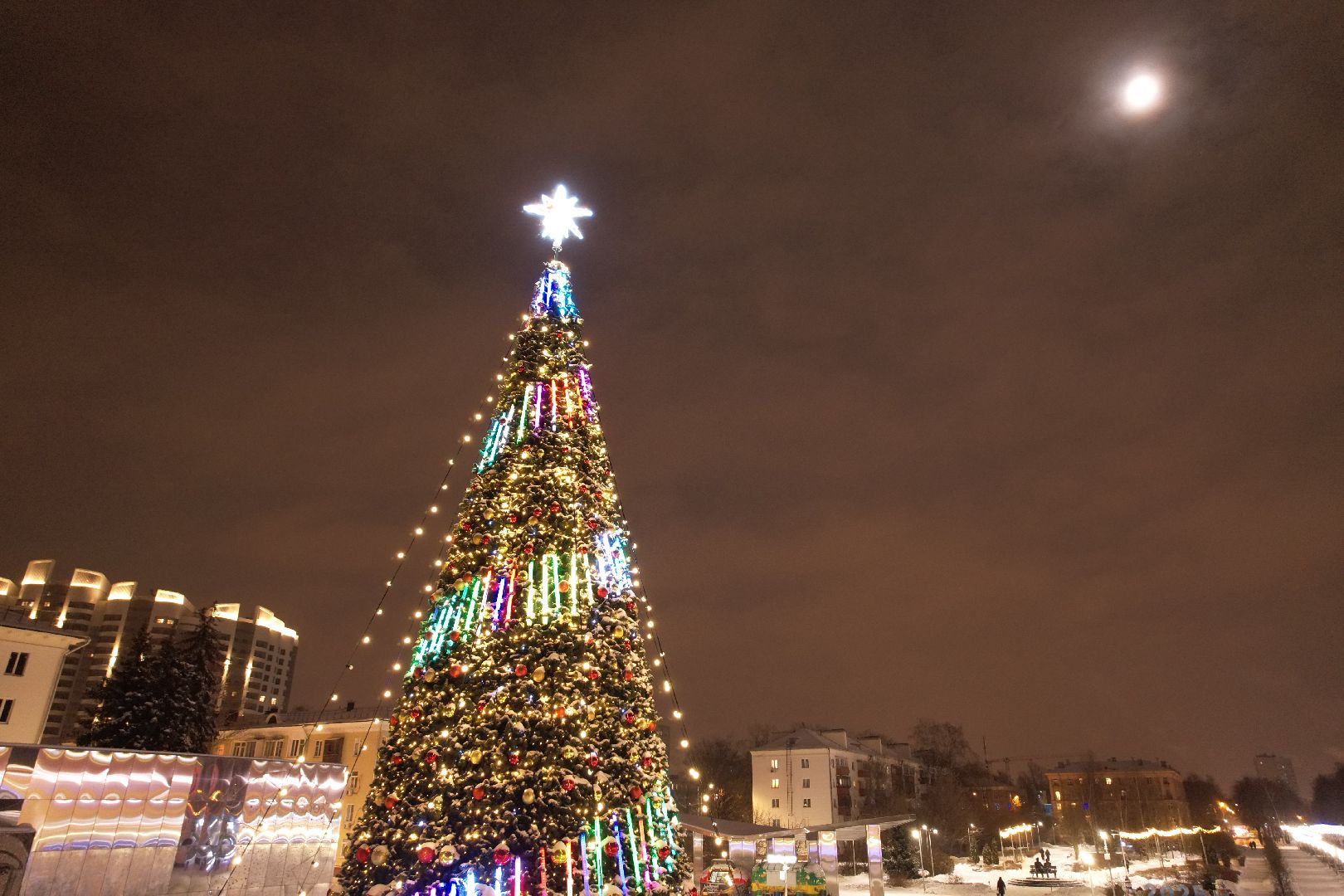 видео с коптера, зима в подмосковье, королёв,