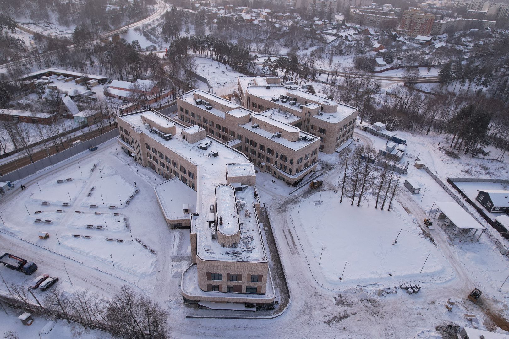 видео с коптера, хотьково, строительство, медицина,