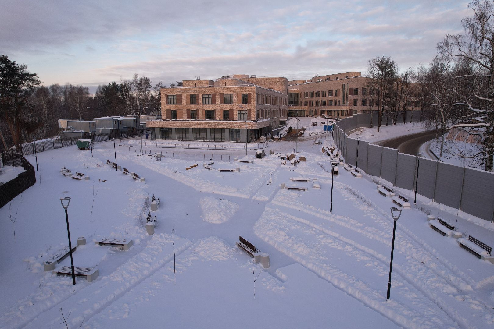 видео с коптера, хотьково, строительство, медицина,
