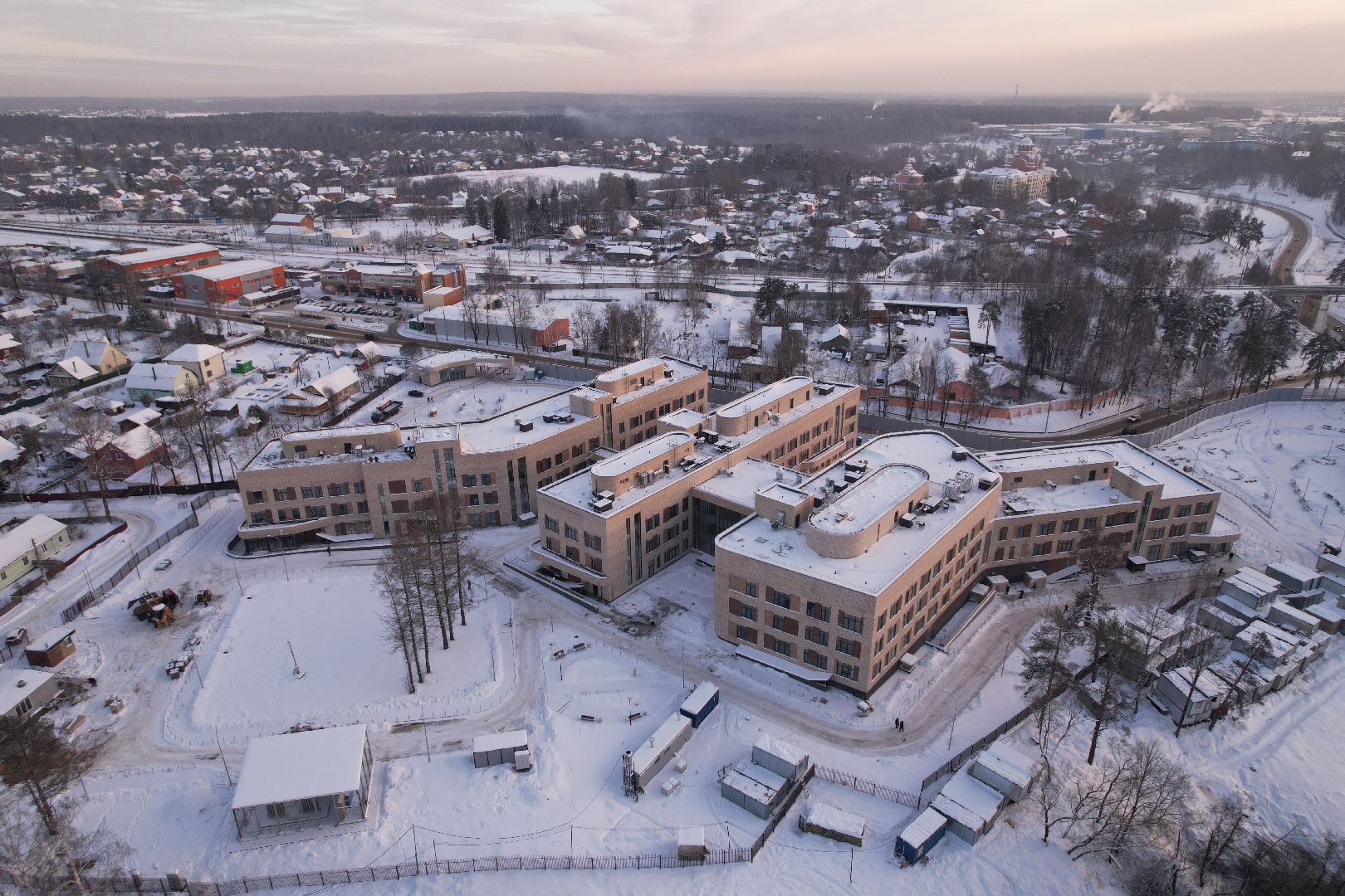 видео с коптера, хотьково, строительство, медицина,