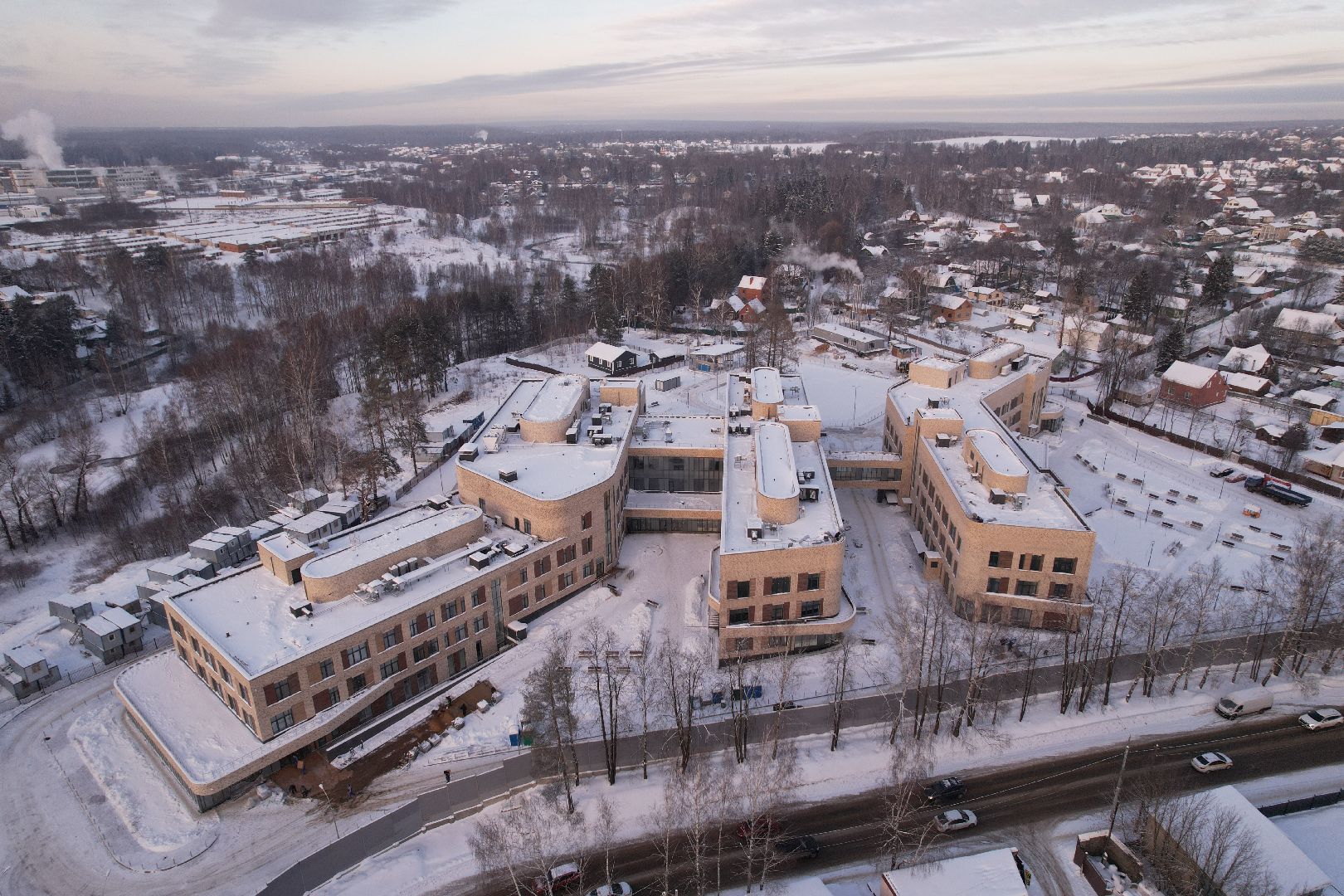 видео с коптера, хотьково, строительство, медицина,