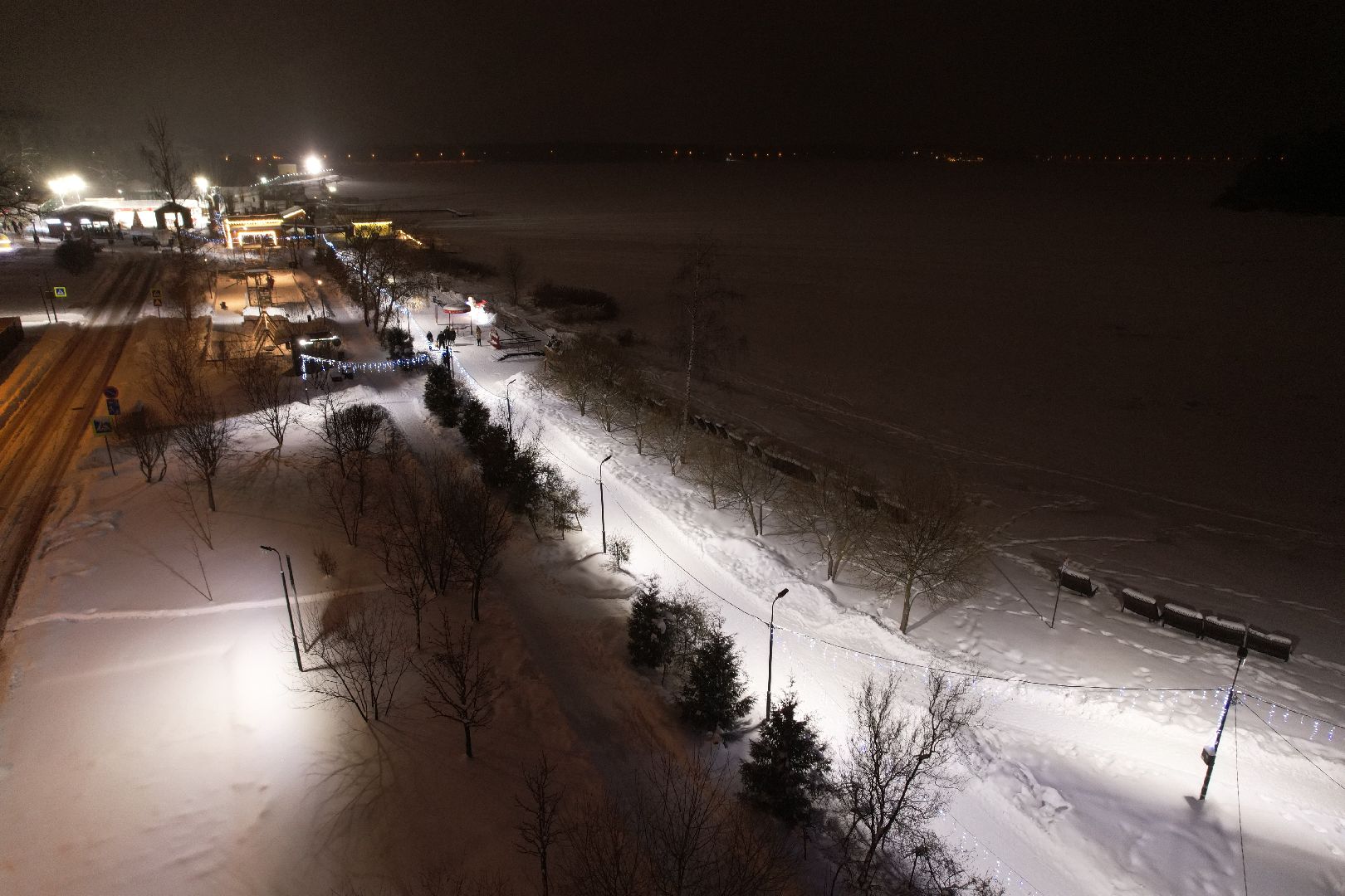 видео с коптера, зима в подмосковье, солнечногорск,