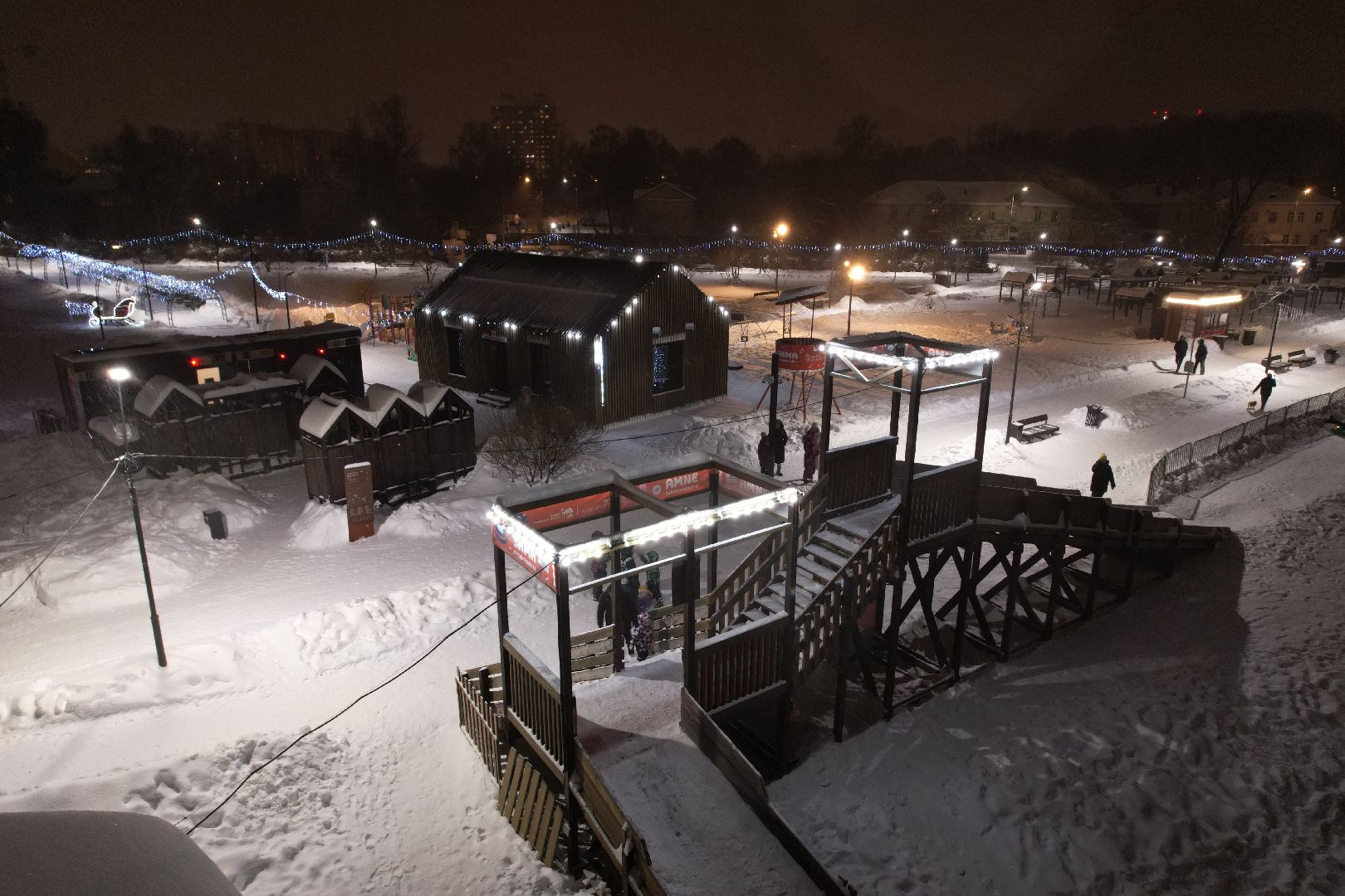 видео с коптера, зима в подмосковье, солнечногорск,