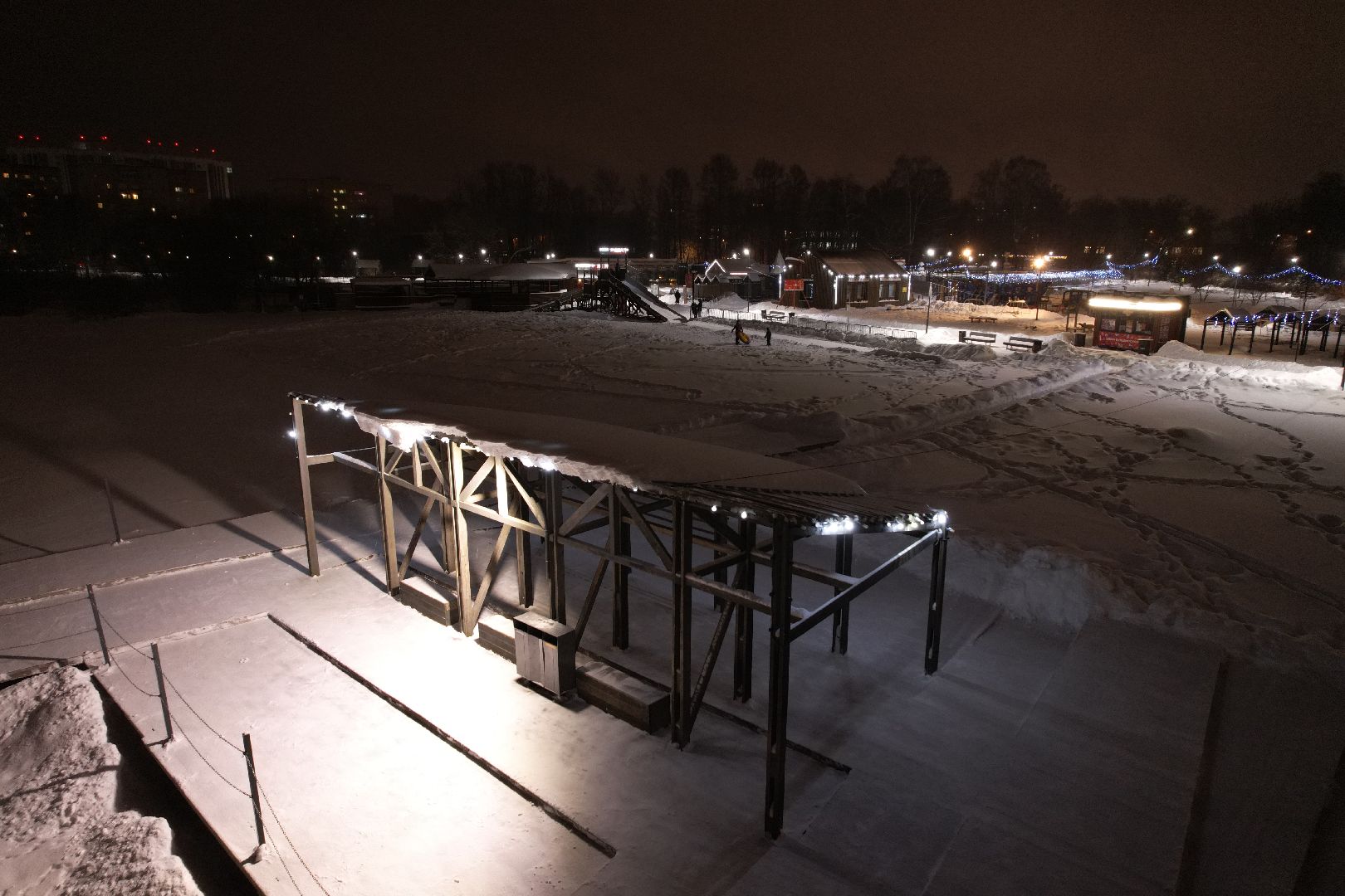 видео с коптера, зима в подмосковье, солнечногорск,