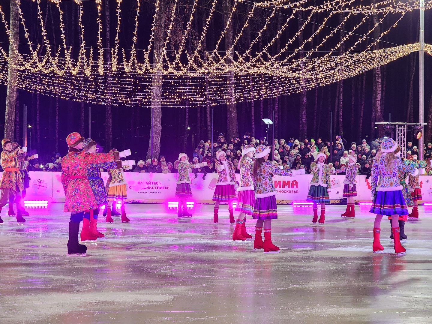 ледяное шоу, спектакль, фигуристы, фигурное катание, татьяна навка, ногонск, центральный парк, каток, жители, общество, вертикалки,