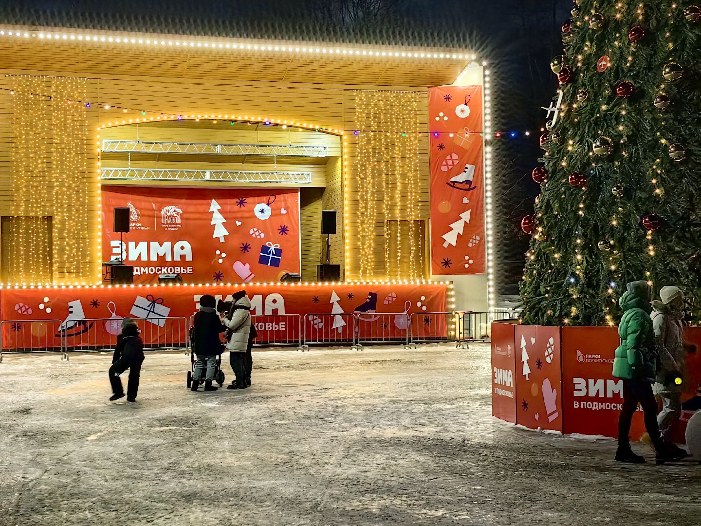 фотобудка, автомат, снимок, парк, елка,