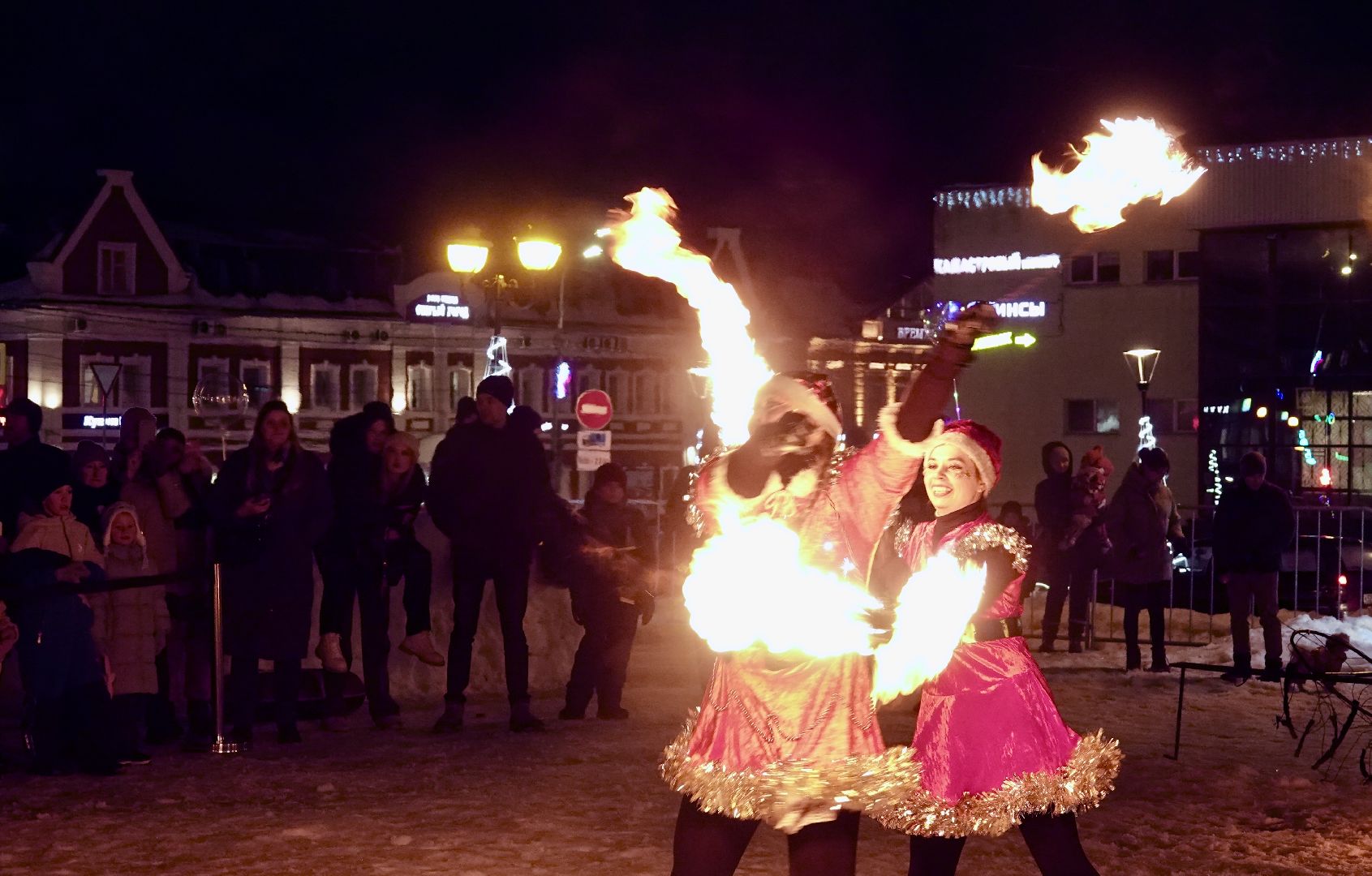 Зима в Подмосковье, Театральный фестиваль, Огненное шоу, Сергиев Посад, Новый год, Сергиево-Посадский городской округ, Праздник,