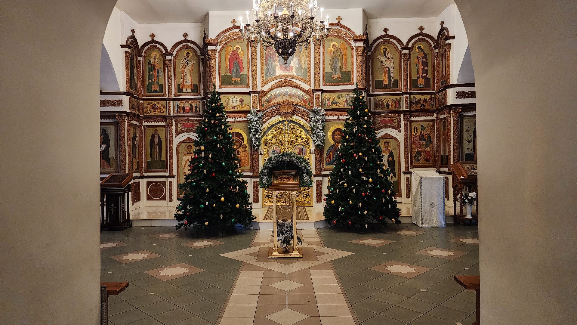 Рождество,подготовка к рождественской службе, Троицкий храм, Старая Купавна, Богородский городской округ,