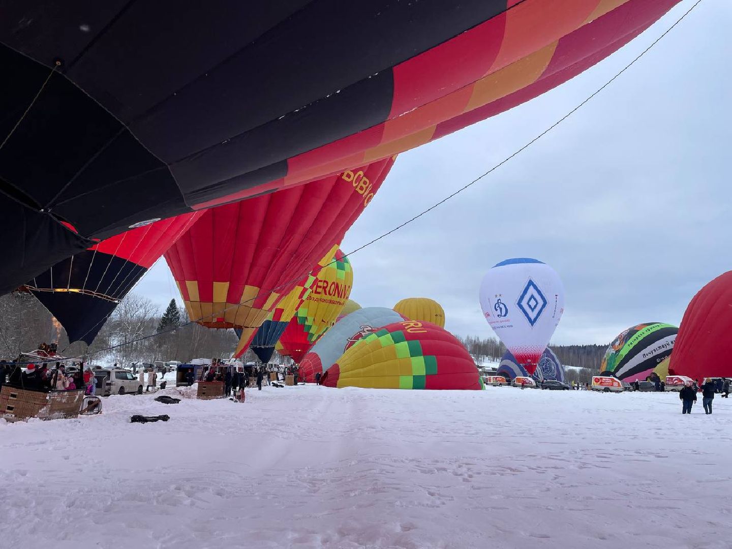 Дмитров, Фестиваль аэростатов, Яблоки на снегу, вертикалки,